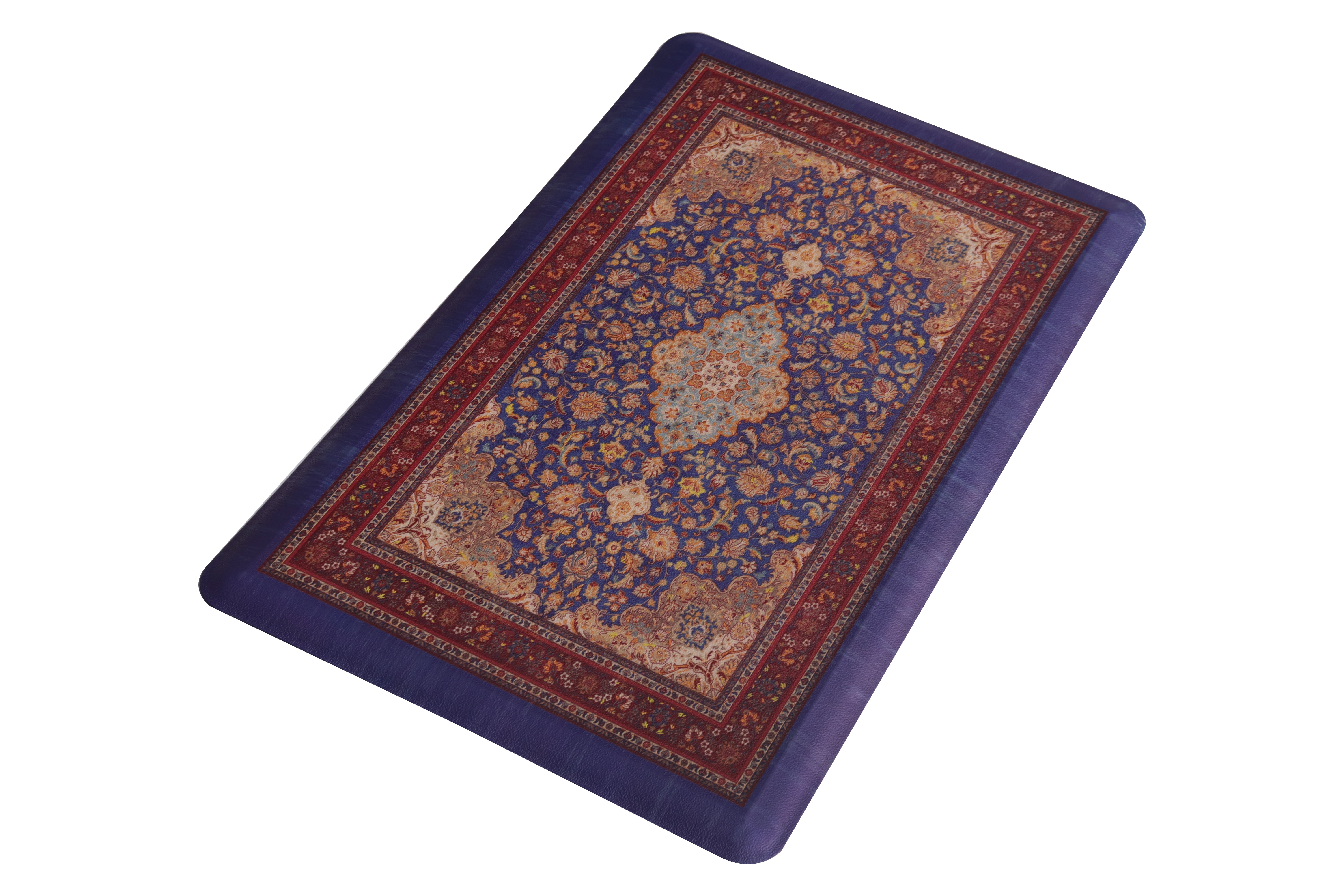 KAF Home Persian Print Anti Fatigue Mats - Beveled Edge