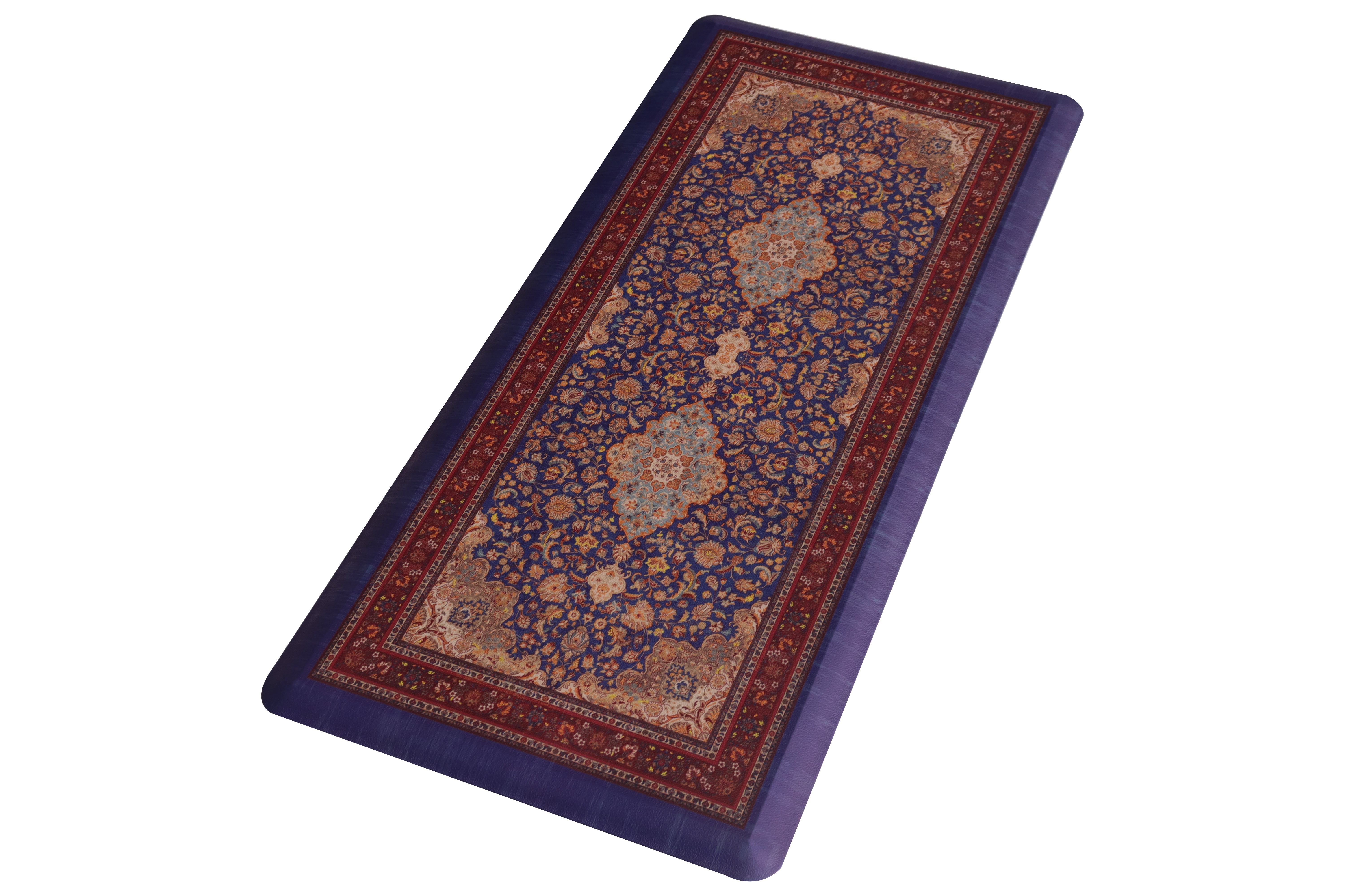 KAF Home Persian Print Anti Fatigue Mats - Beveled Edge