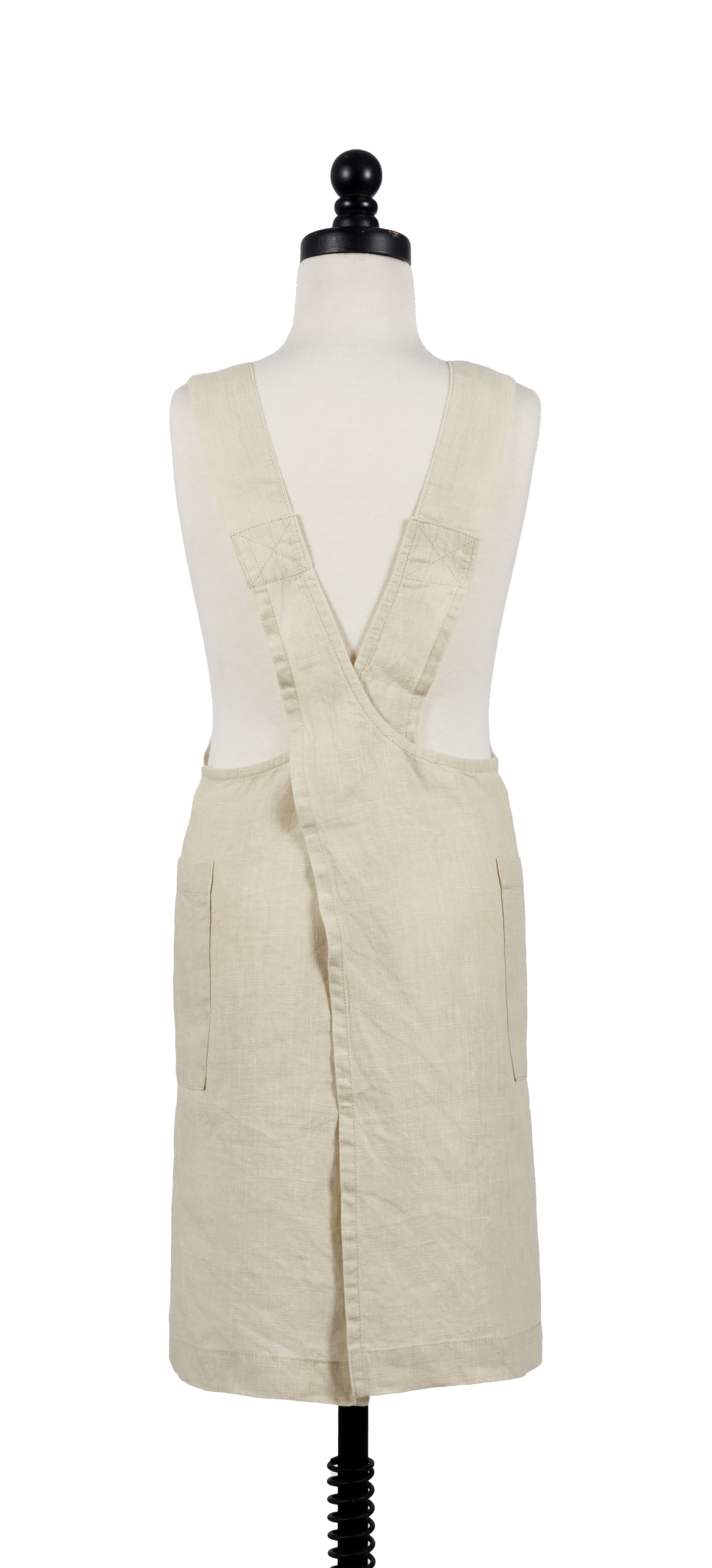 KAF Home Firenze Kids 100% Stonewashed Linen Smock Apron