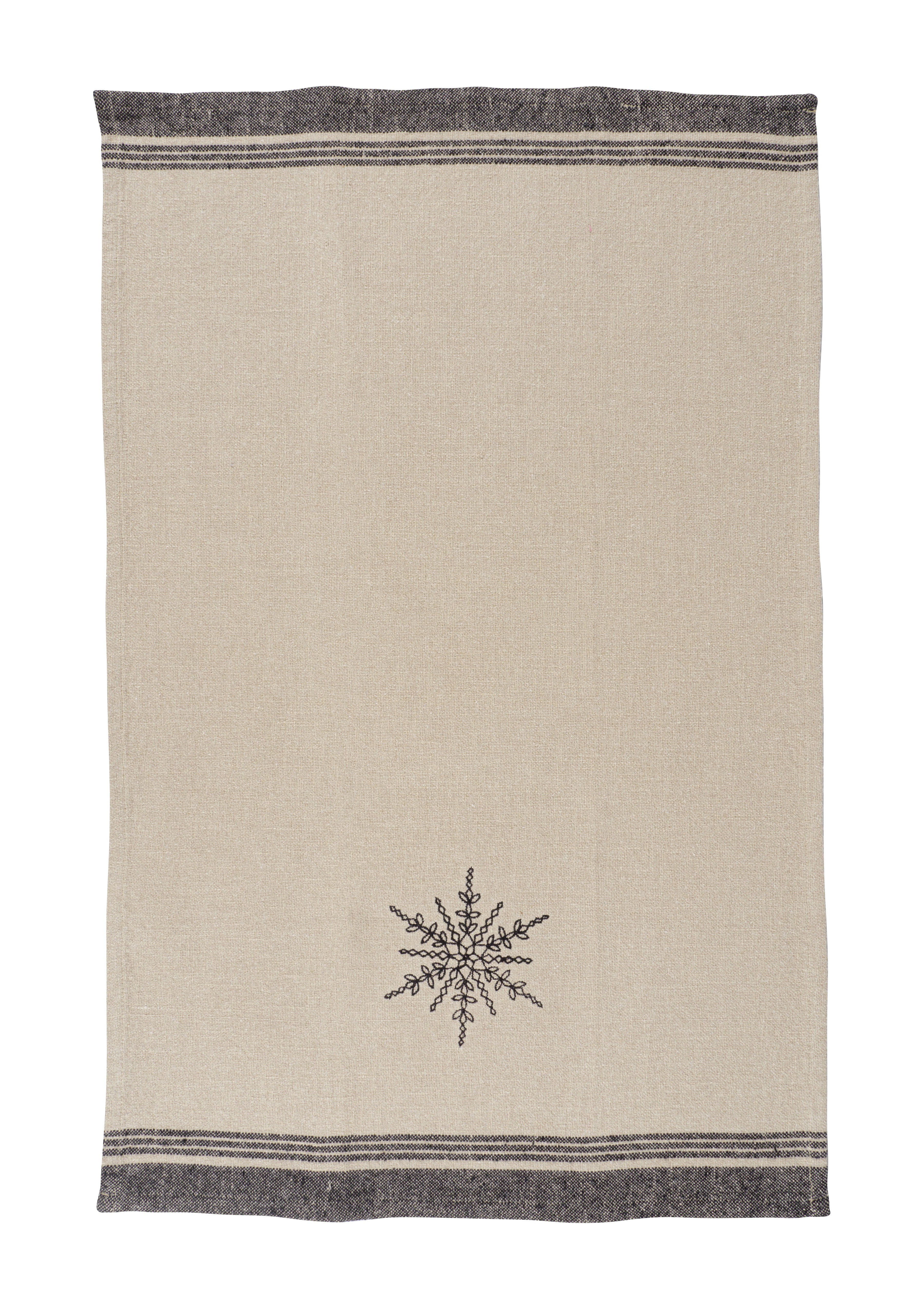 KAF Home Natural Embroidered Kitchen Towel