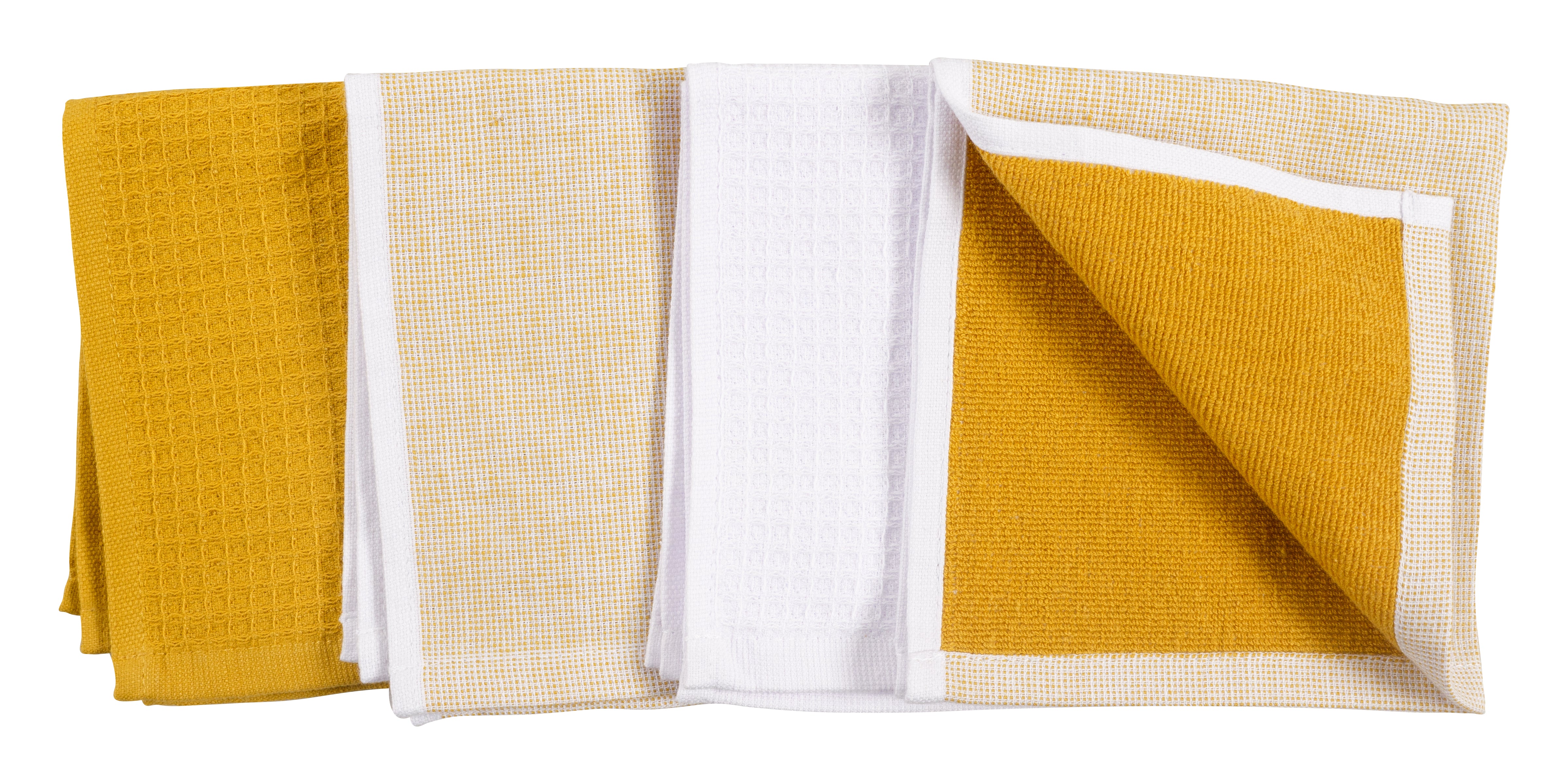 Linden 100% Cotton Reversible Terry Dish Cloth Set Of 4
