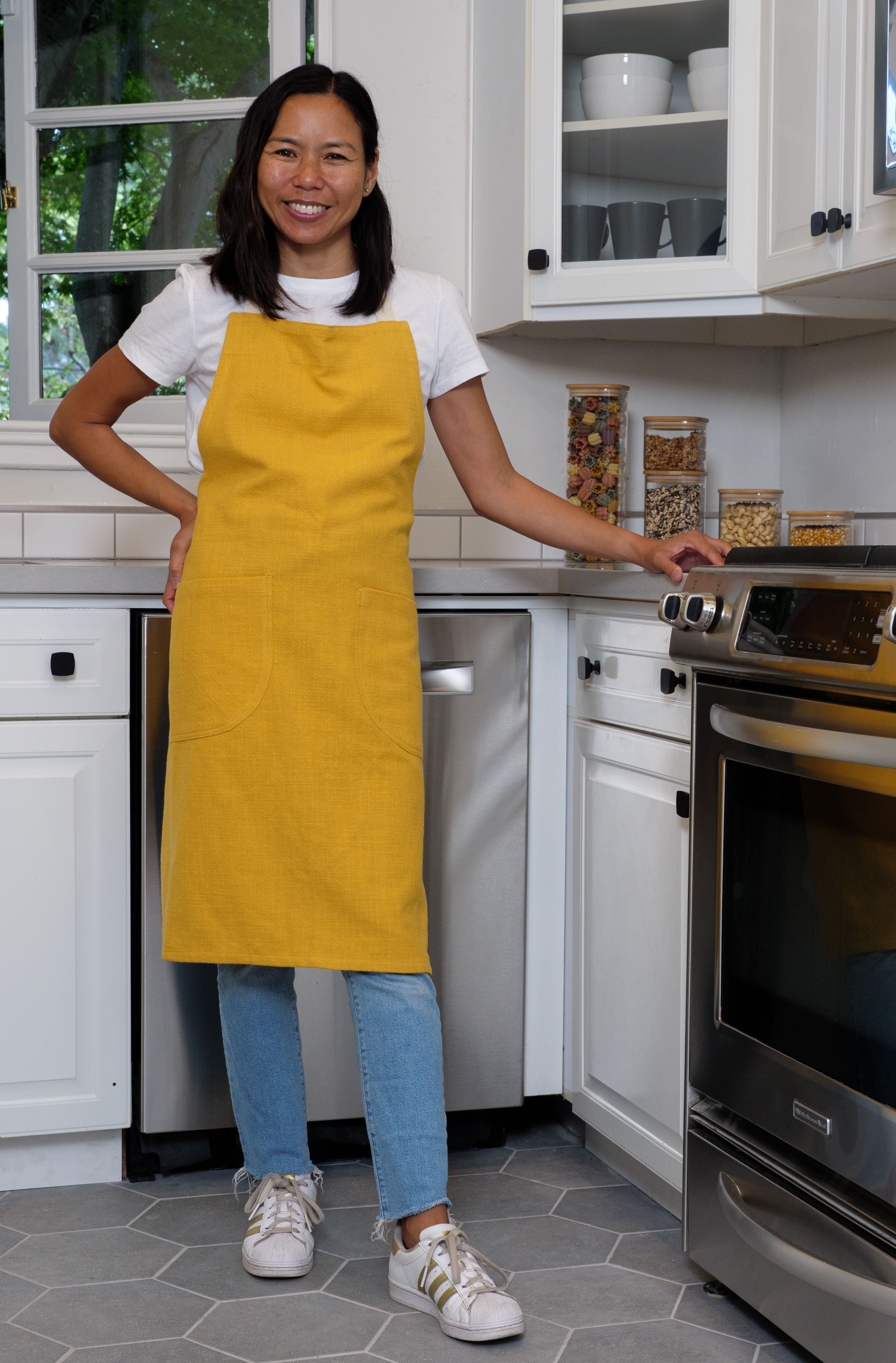 Monaco Slubbed Yarn Apron
