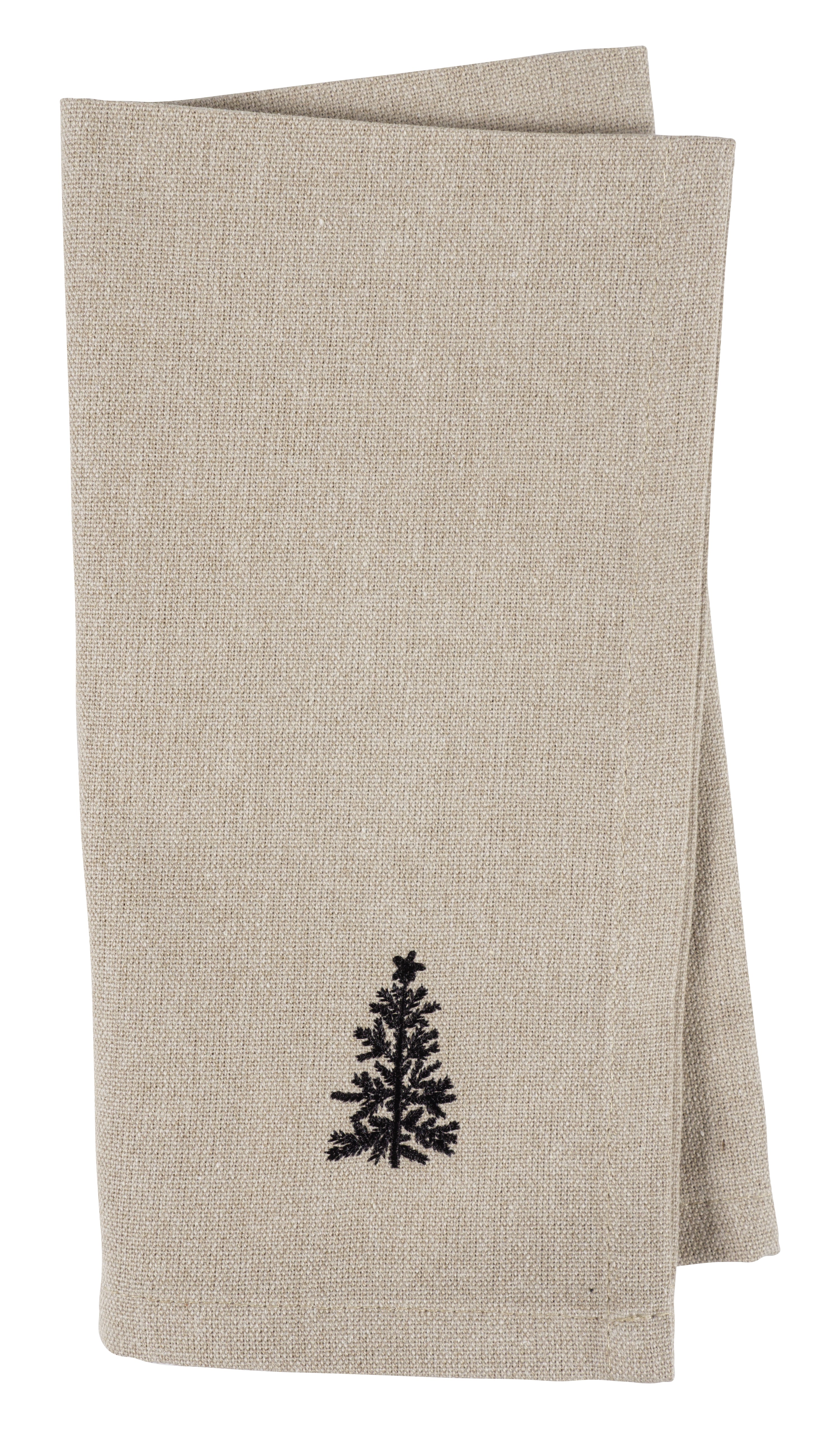 KAF Home Natural Embroidered Holiday Napkin