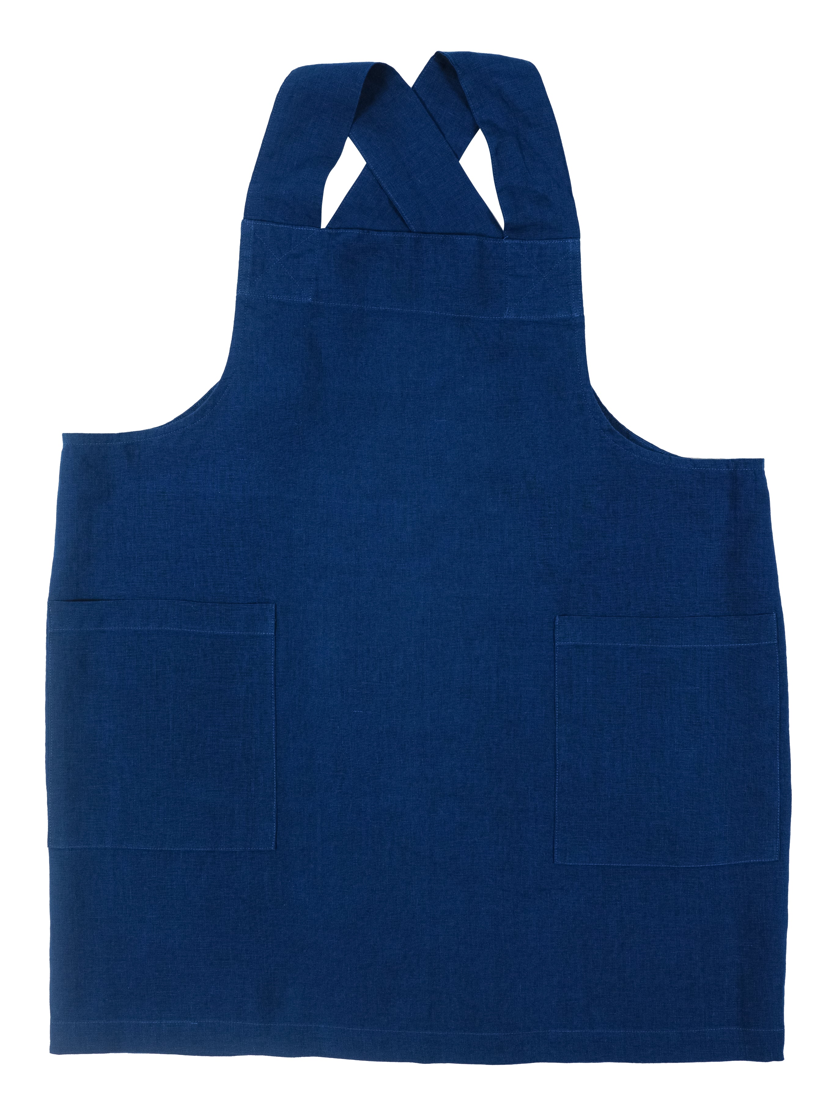 KAF Home Firenze 100% Stone Washed Linen Cross Back Smock Apron