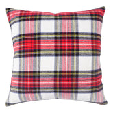 Feather Filled Holiday Plaid Throw Pillow