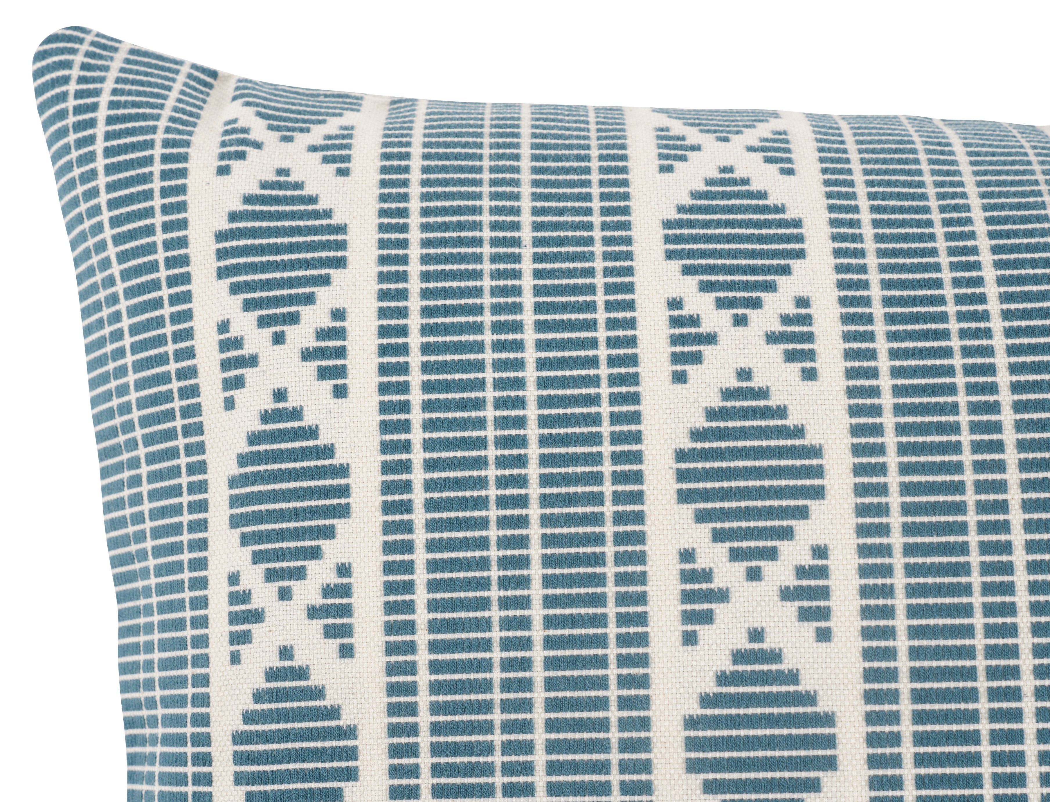 Yarn Dyed Jacquard Decorative Feather Filled Pillow