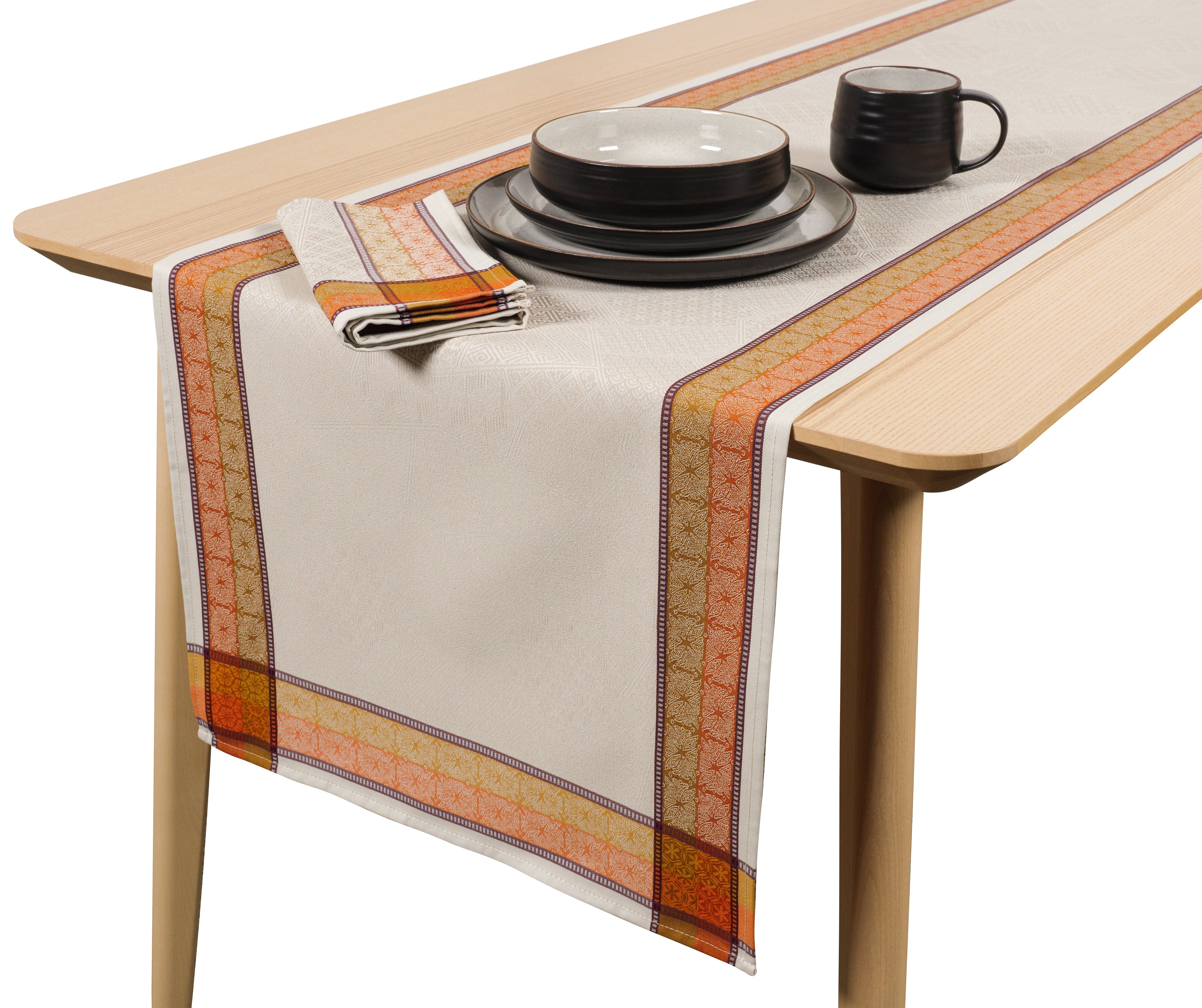 KAF Home Alma Portuguese Jacquard Table Runner - 18.5