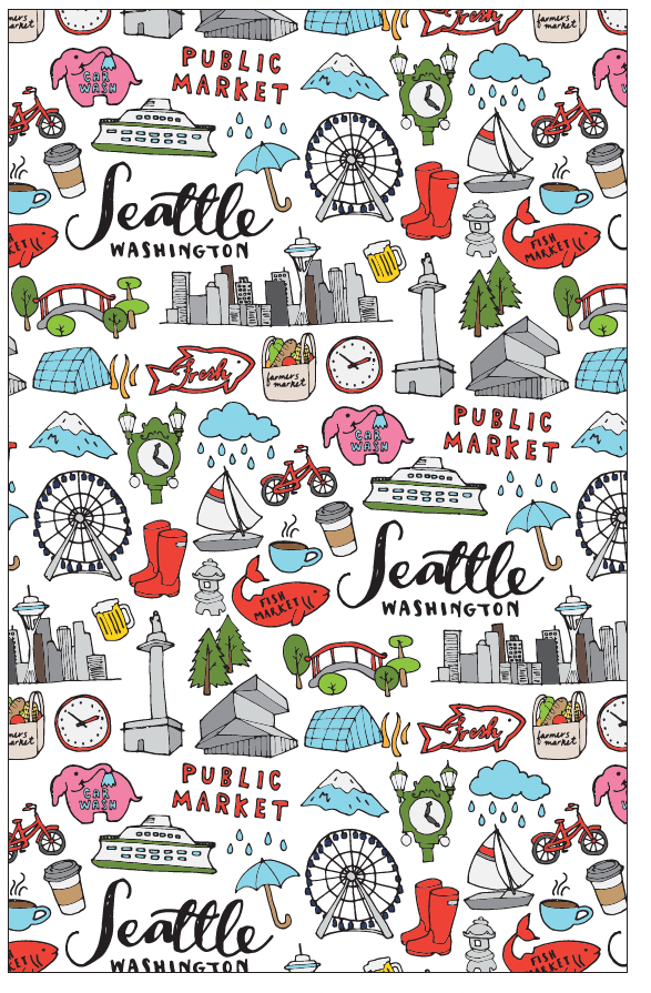 Digitally Printed City Themed Kitchen Towels