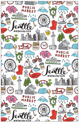 Digitally Printed City Themed Kitchen Towels