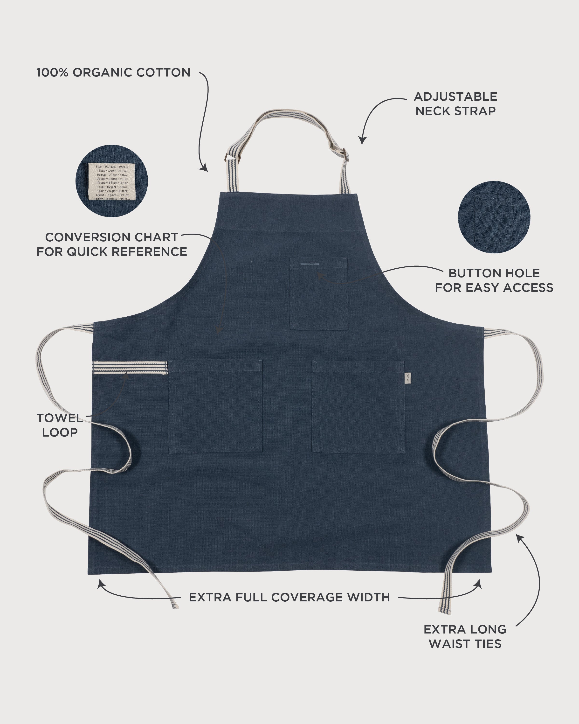 KAF Home Rooted Sustainable Chef's Apron - 32