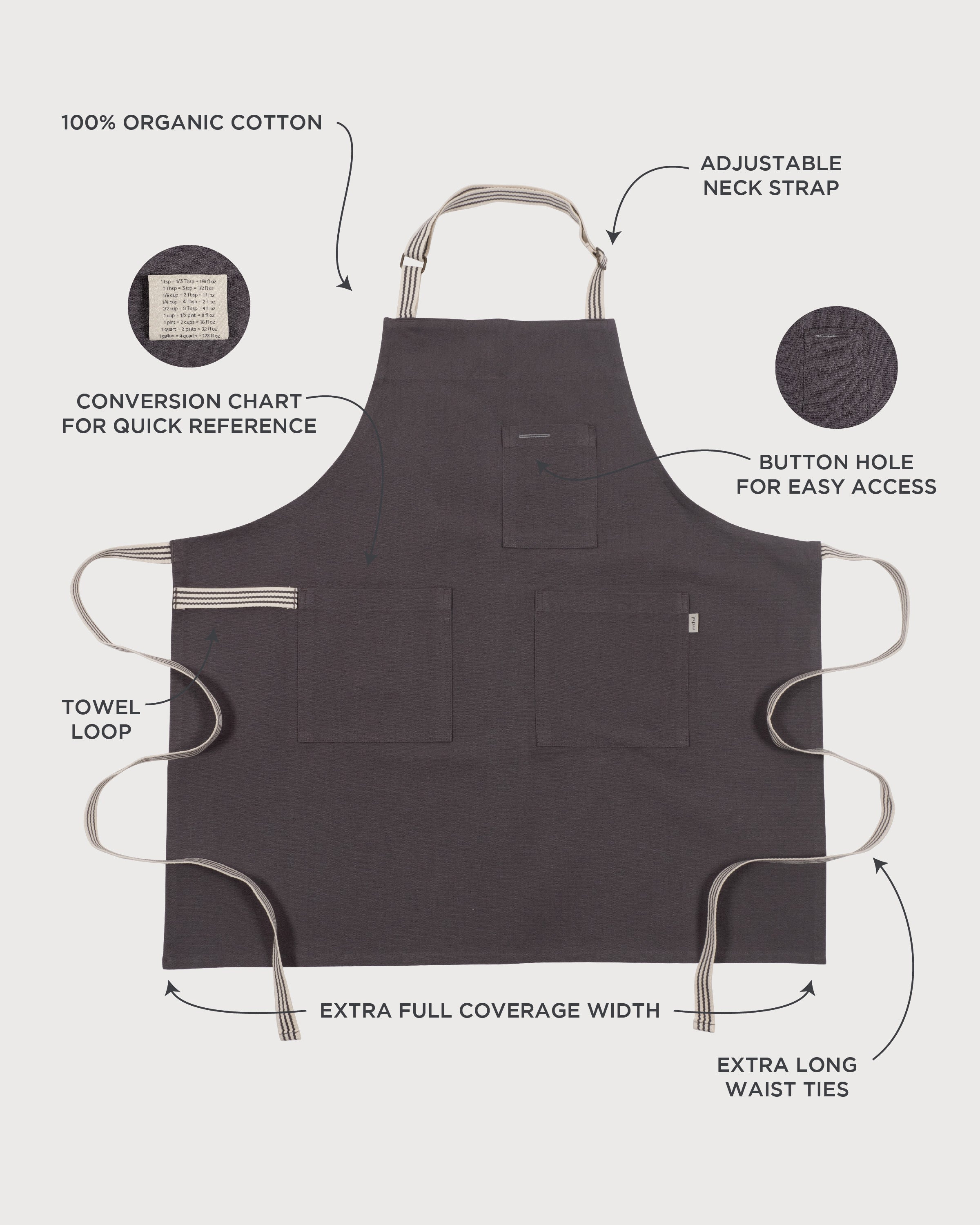 KAF Home Rooted Sustainable Chef's Apron - 32