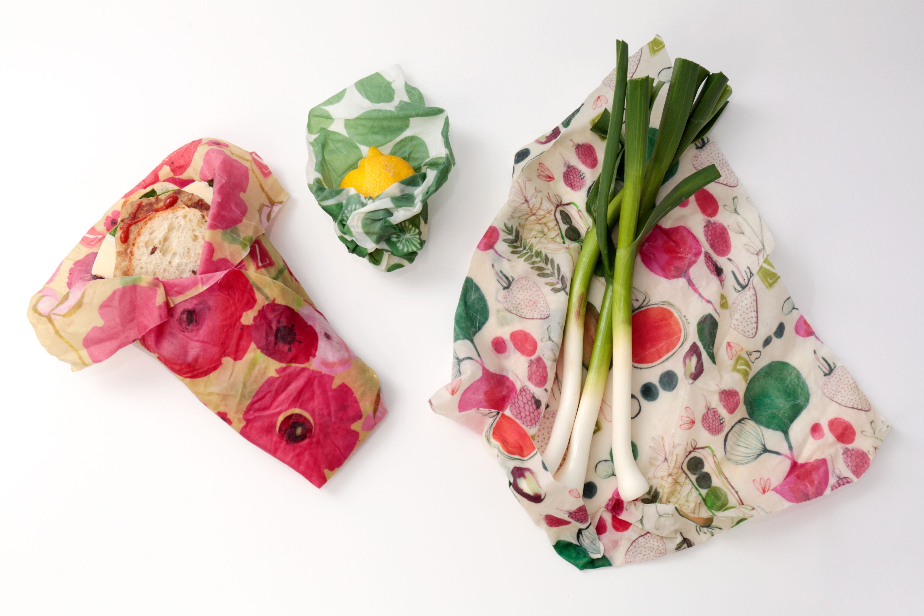 Z Wraps 3-Pack (Small, Medium, Large) Reusable Food Wraps