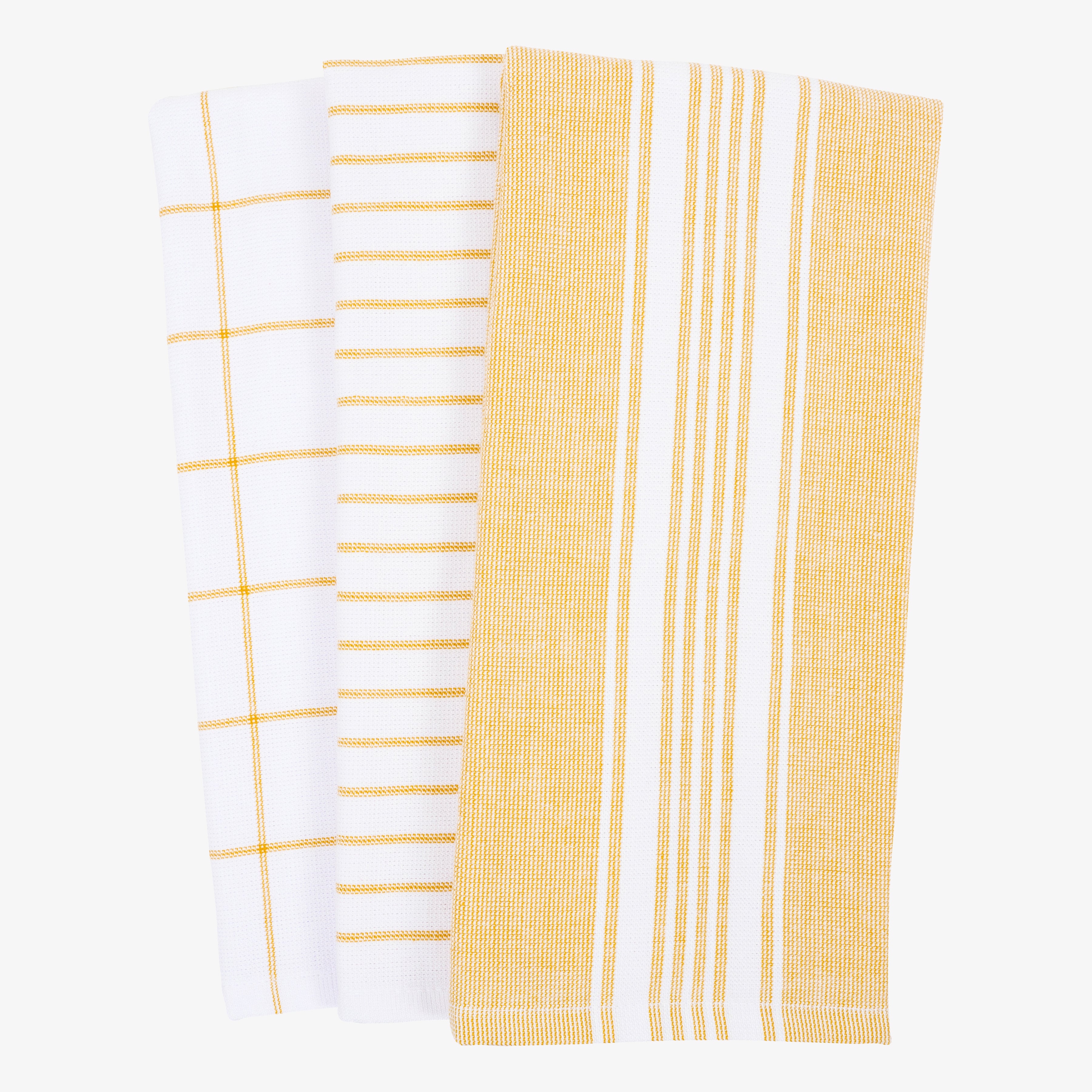 Kitchen Towels | Cotton Dish Towels for Drying Dishes| Absorbent Kitchen  Dish Towels, Dishcloths| Tea Towels for Embroidery|16x26 Stripe Yellow