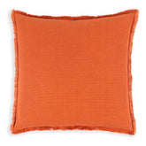Garment Washed Flange Decorative Pillow