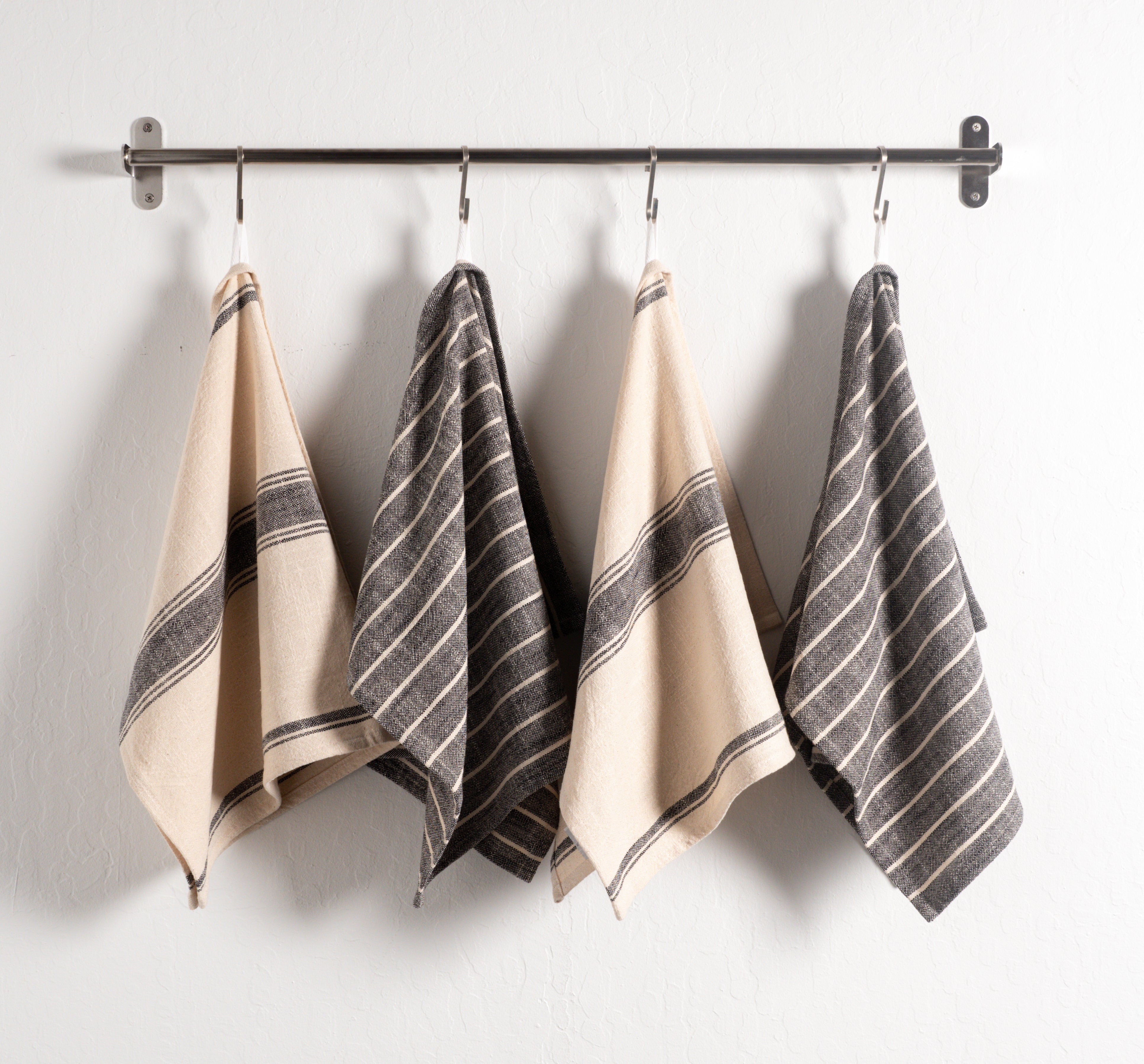 KAF Home Firenze Natural Rustic Farmhouse Slubbed Kitchen Towels