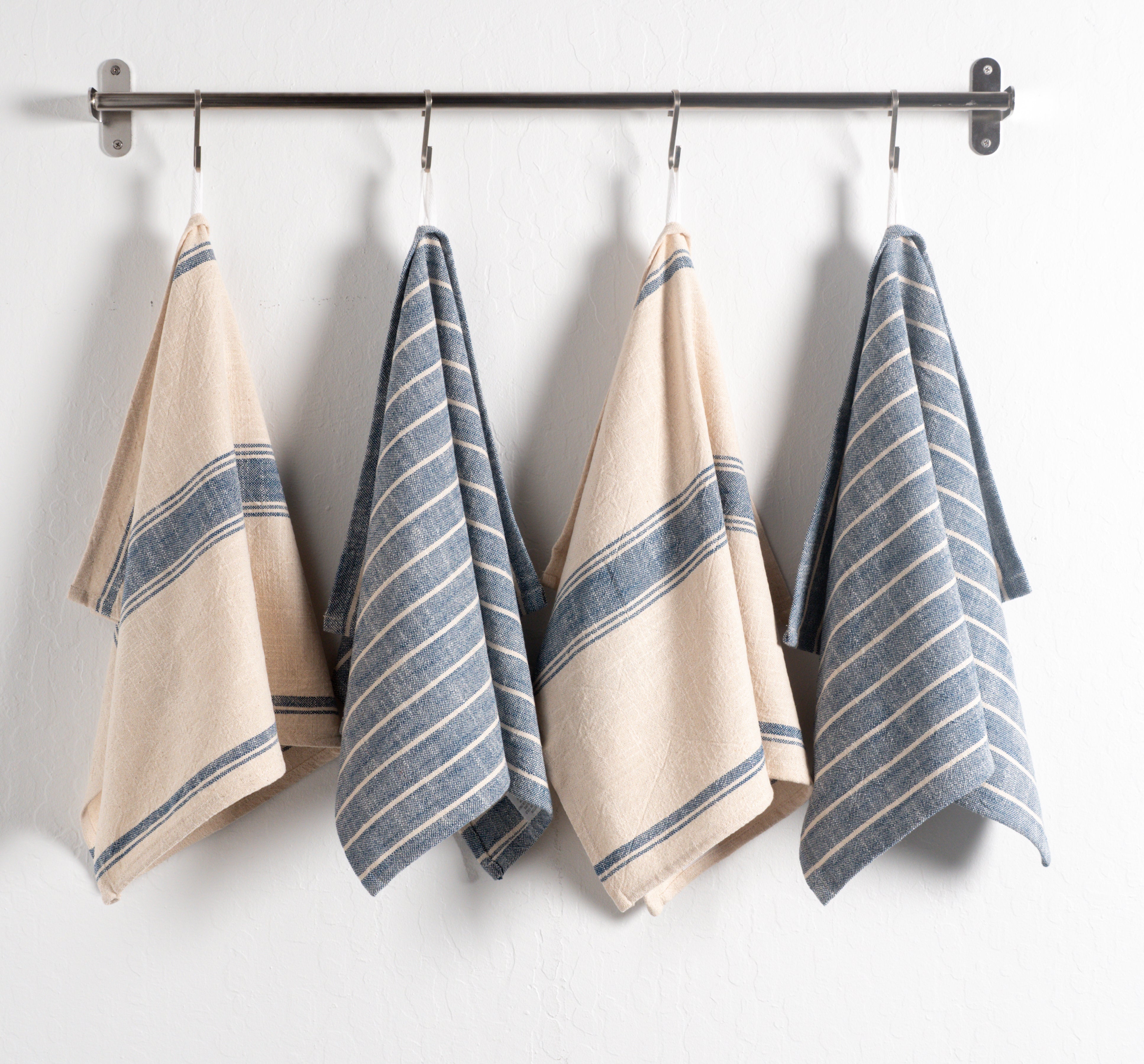 KAF Home Firenze Natural Rustic Farmhouse Slubbed Kitchen Towels