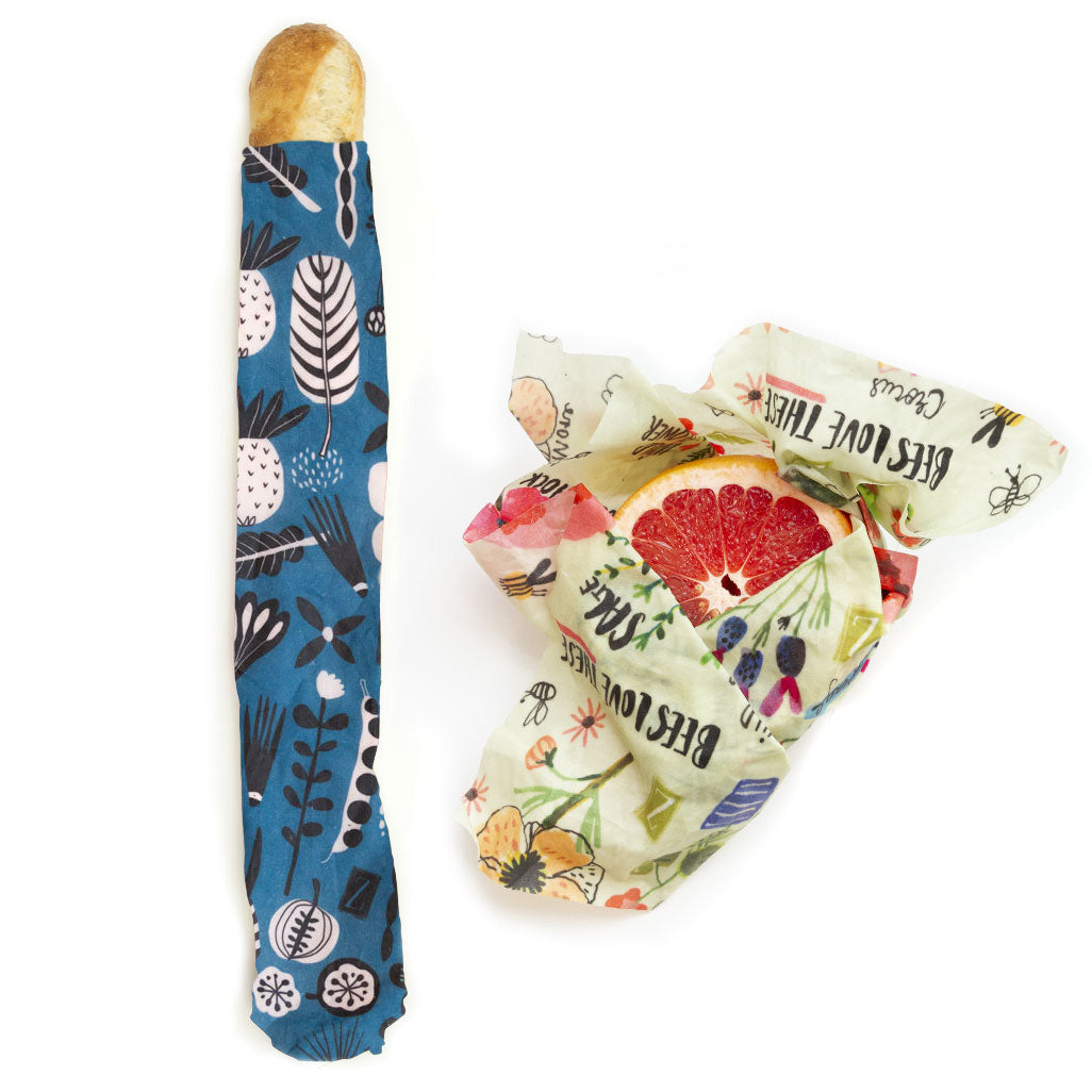 Z Wraps 2-Pack: 1 Medium & 1 Extra Large Reusable Food Wraps