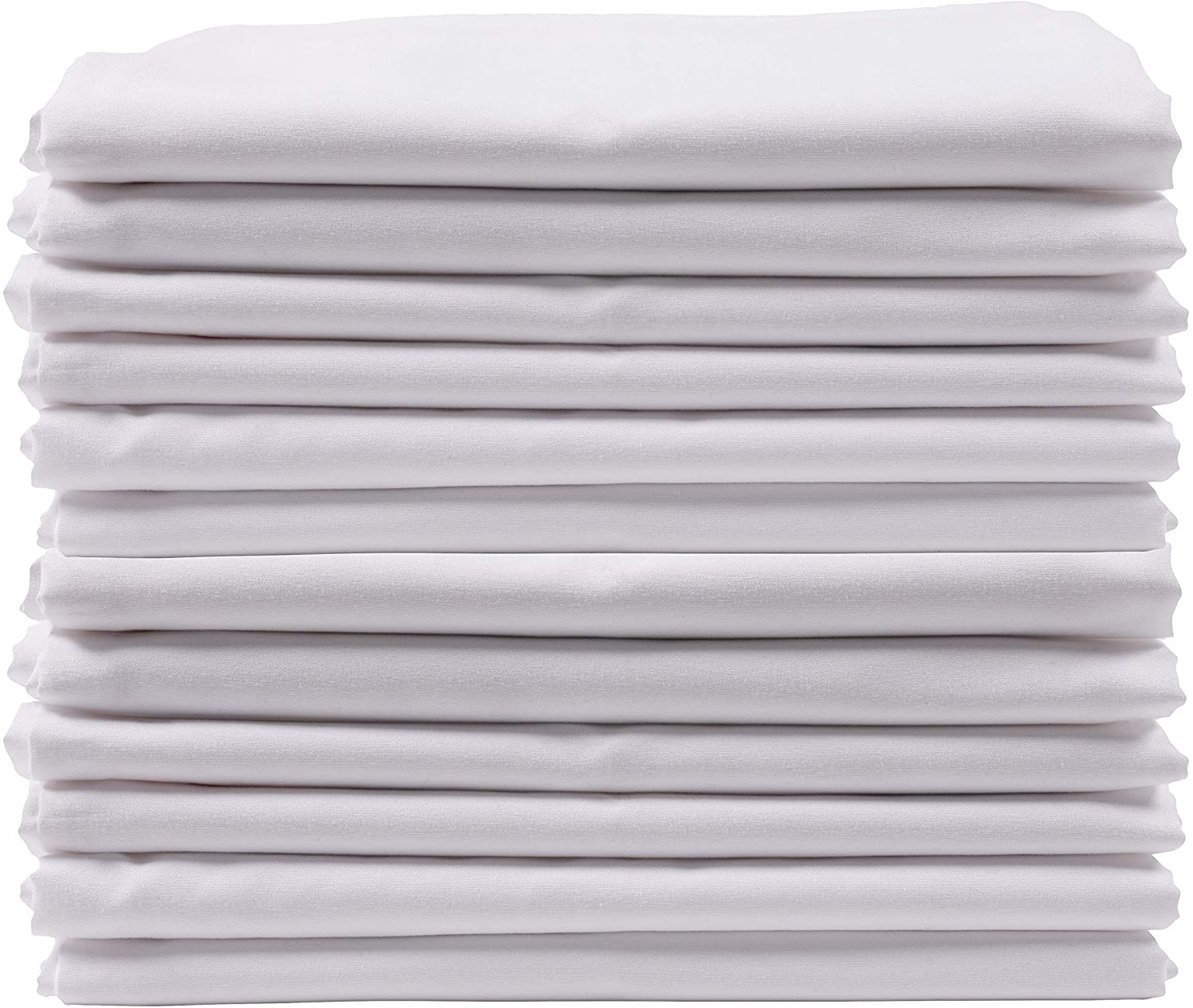 KAF Home Brushed Microfiber Pillow Cases Bulk Pack | Set of 12 Standard Queen Sized Pillow Cases | White | Perfect to Control Allergies and Insure