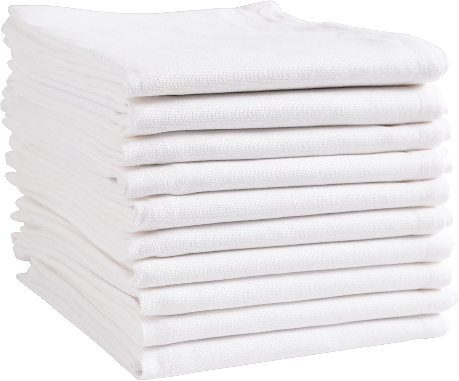 24 Pack White Wash Cloth For Bathroom, Kitchen 100% Cotton 12 x 12 Size