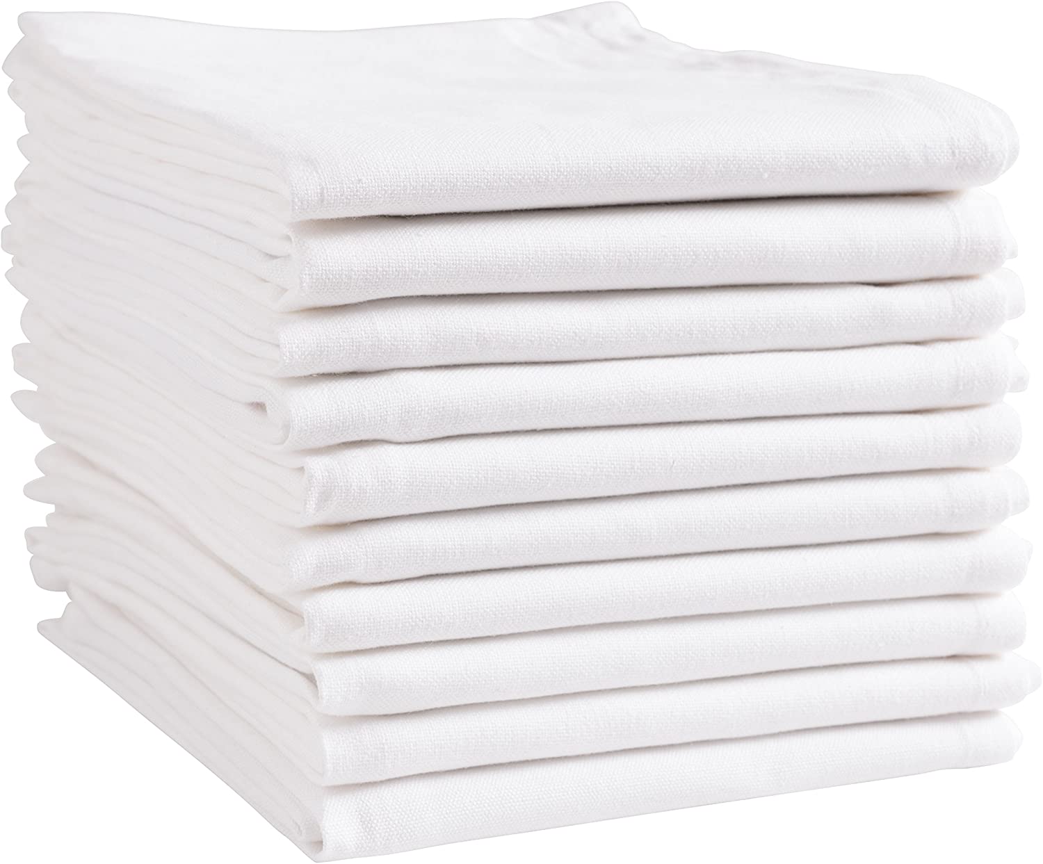 Plain Weave White Kitchen Towels