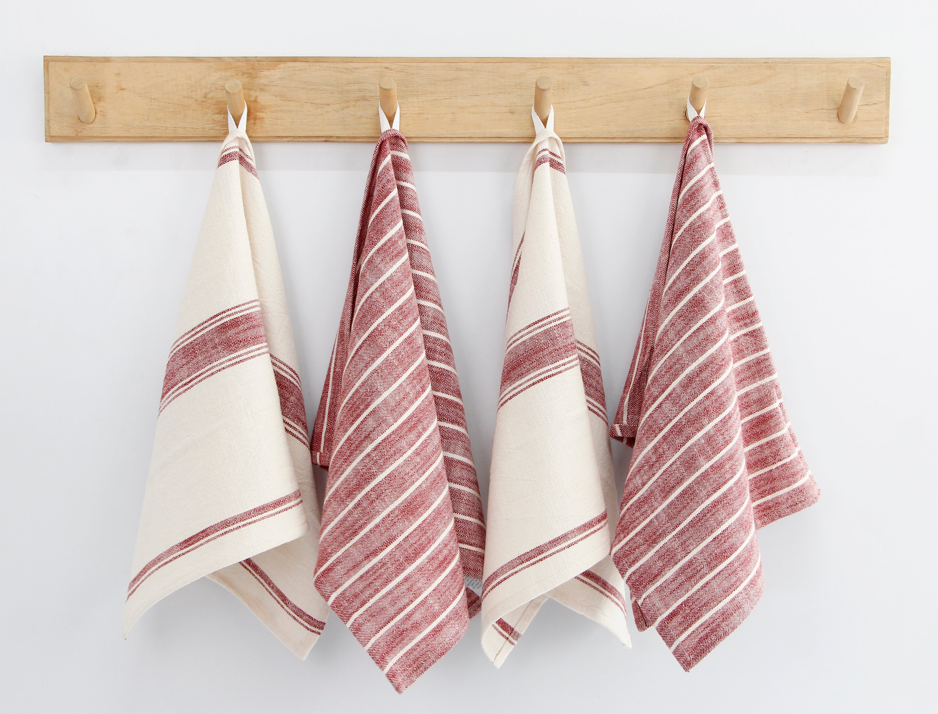 KAF Home Firenze Natural Rustic Farmhouse Slubbed Kitchen Towels