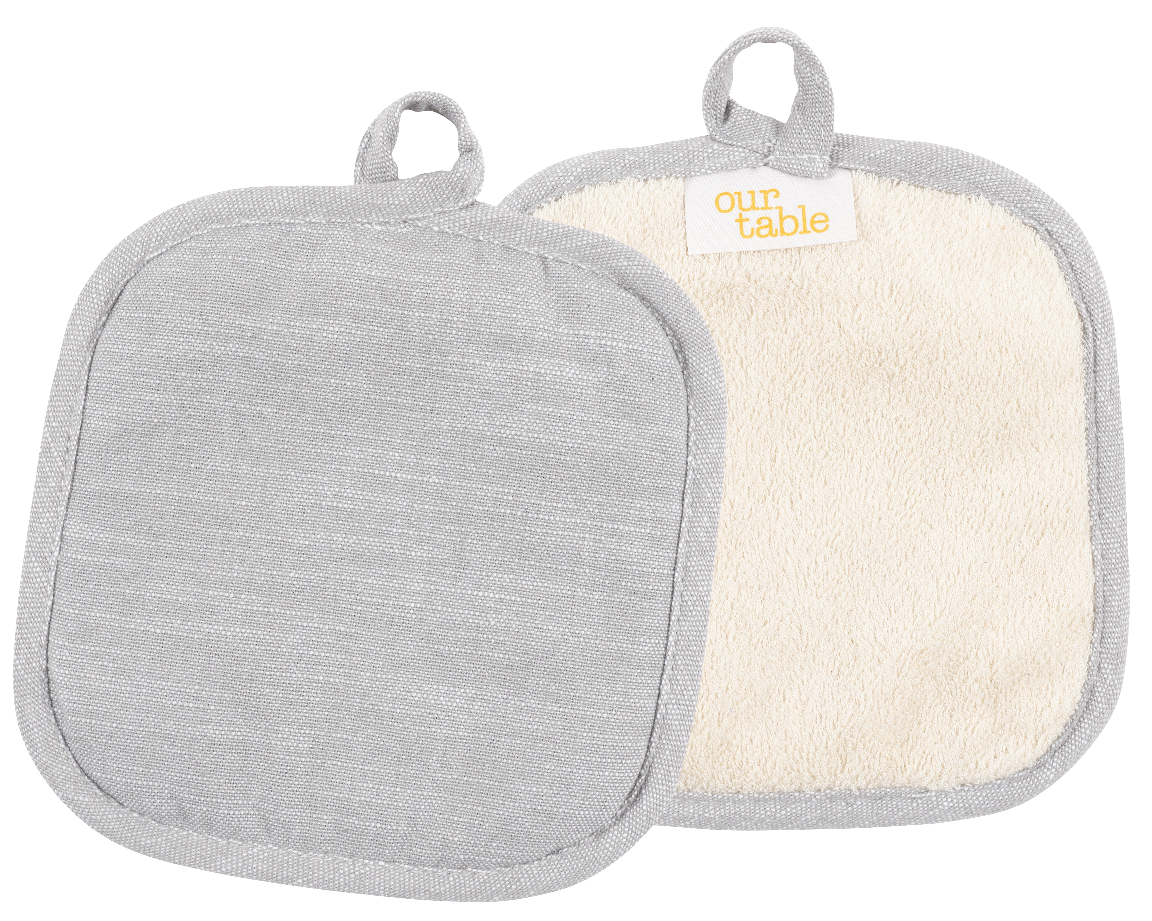 Strada Set of 2 Chambray Pot Holders - 8