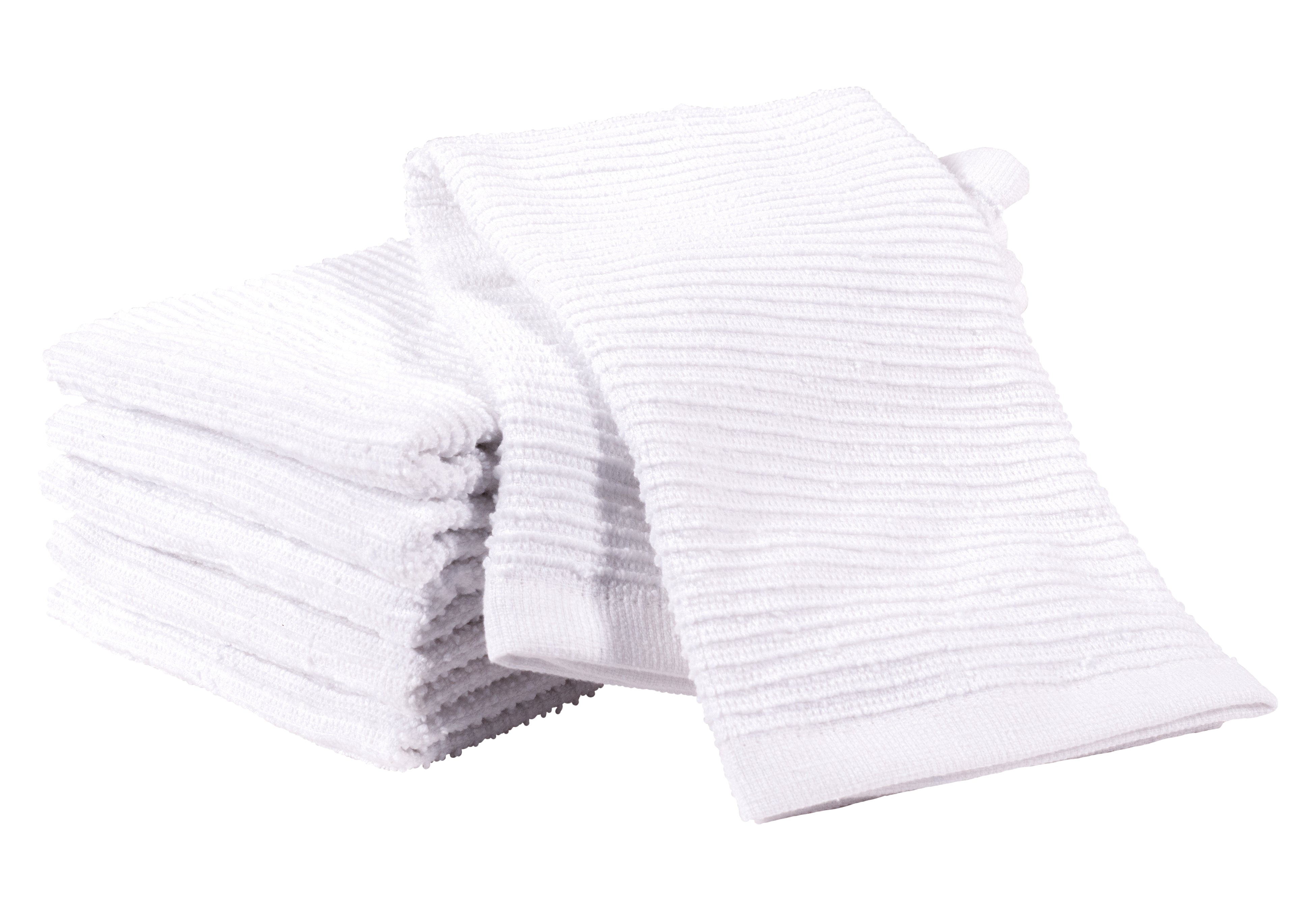 Popcorn Terry Towels & Dish Cloths - White / Bar Mop Towel