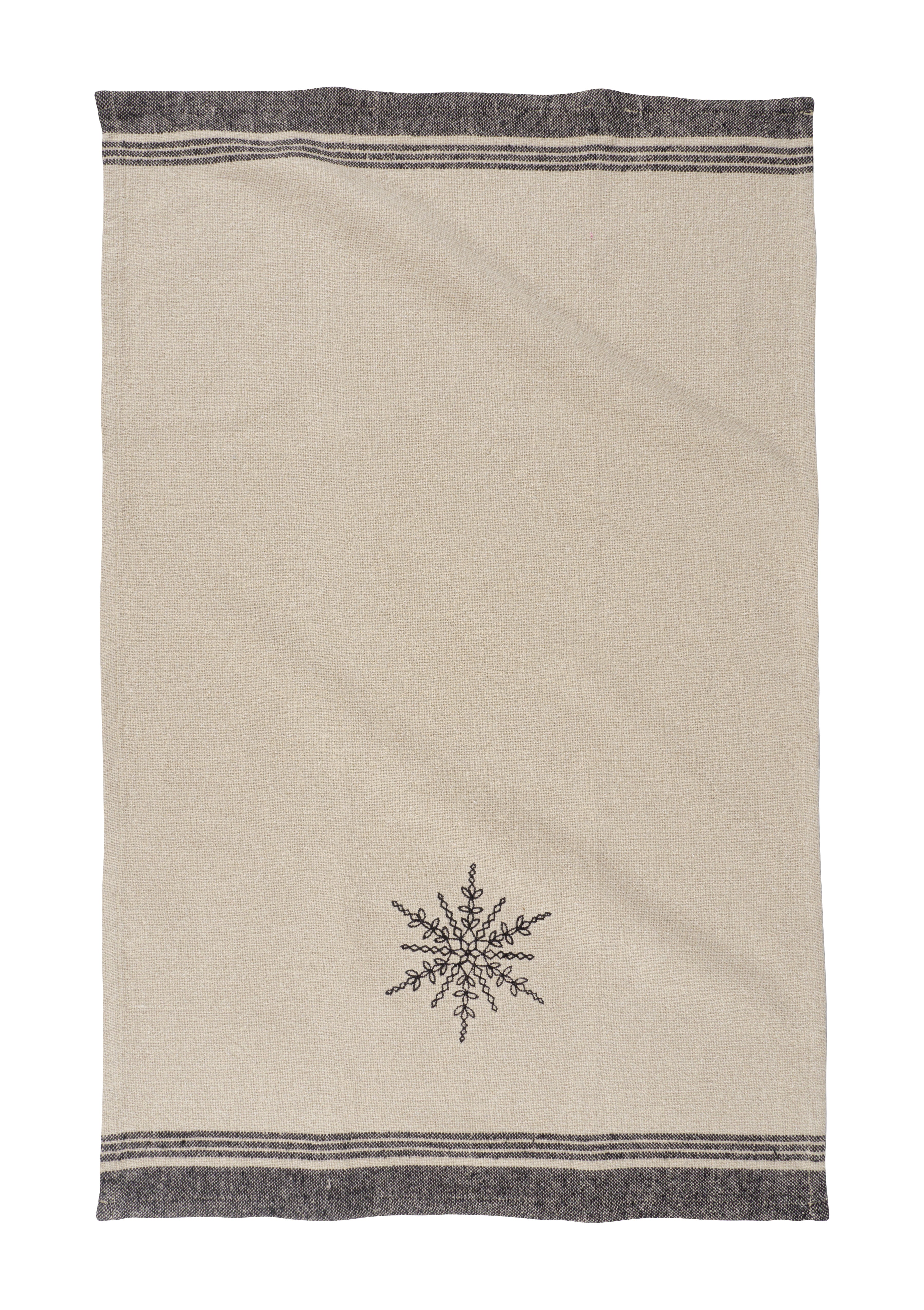KAF Home Natural Embroidered Kitchen Towel