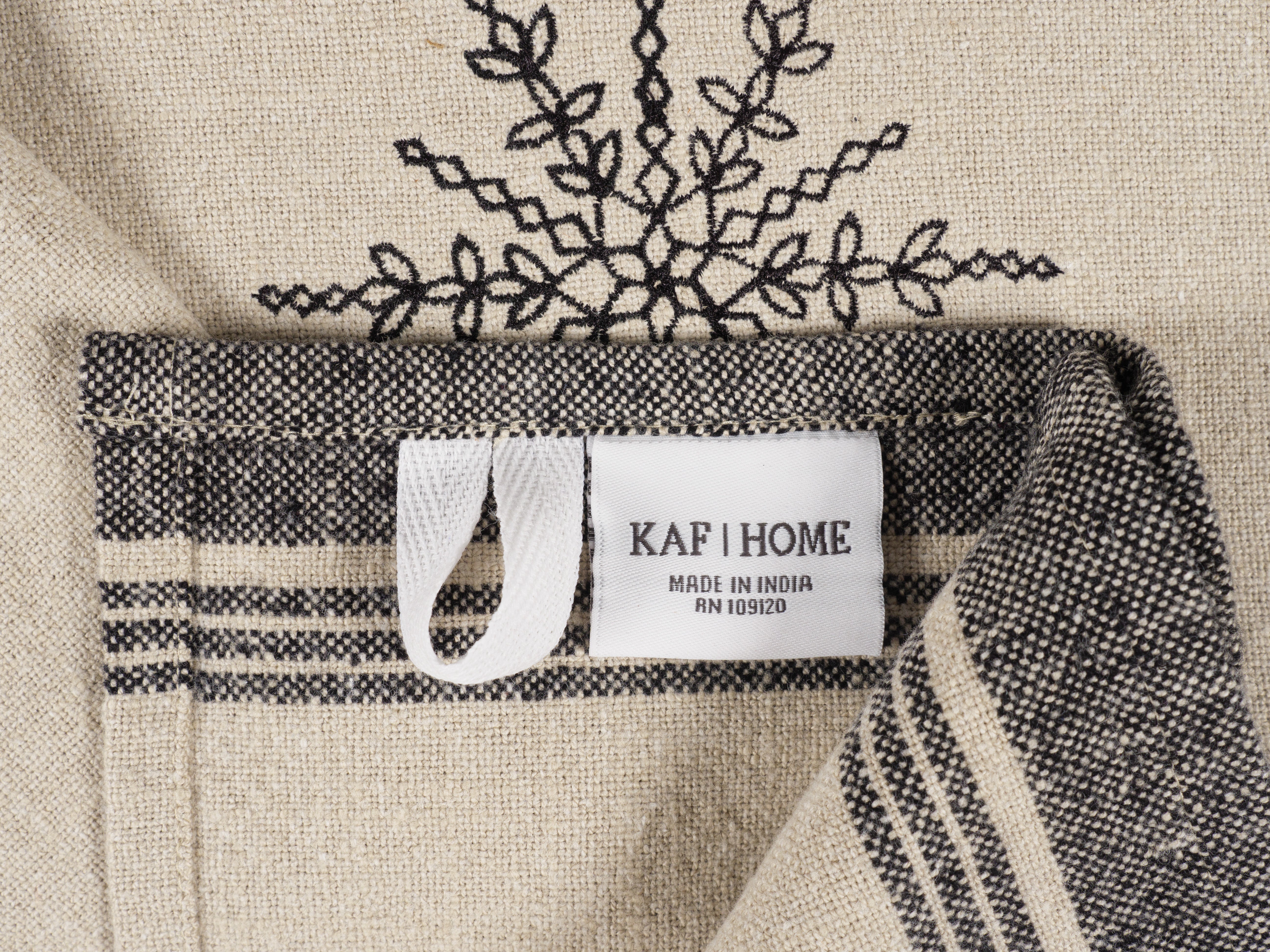 KAF Home Natural Embroidered Kitchen Towel