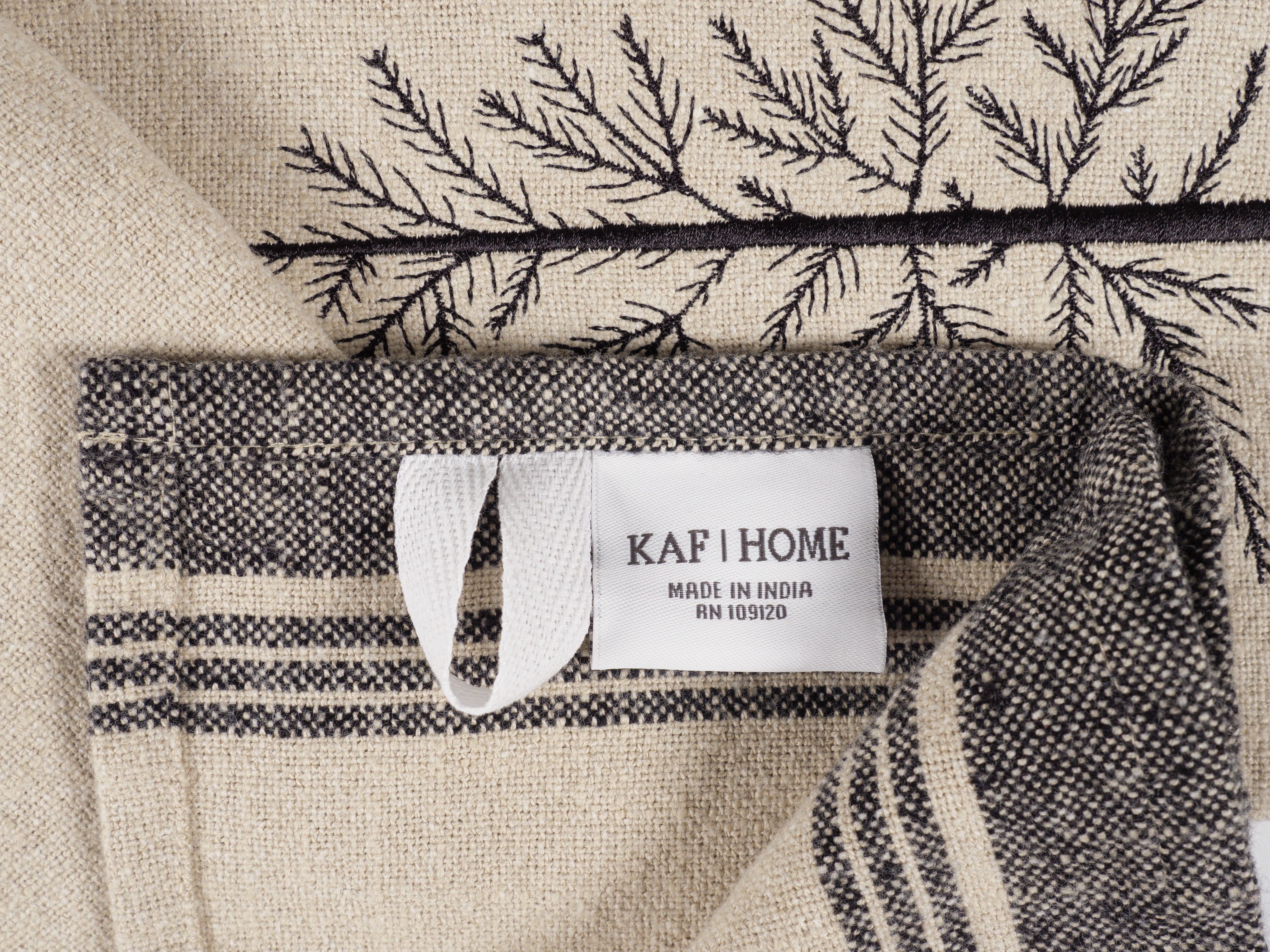 KAF Home Natural Embroidered Kitchen Towel