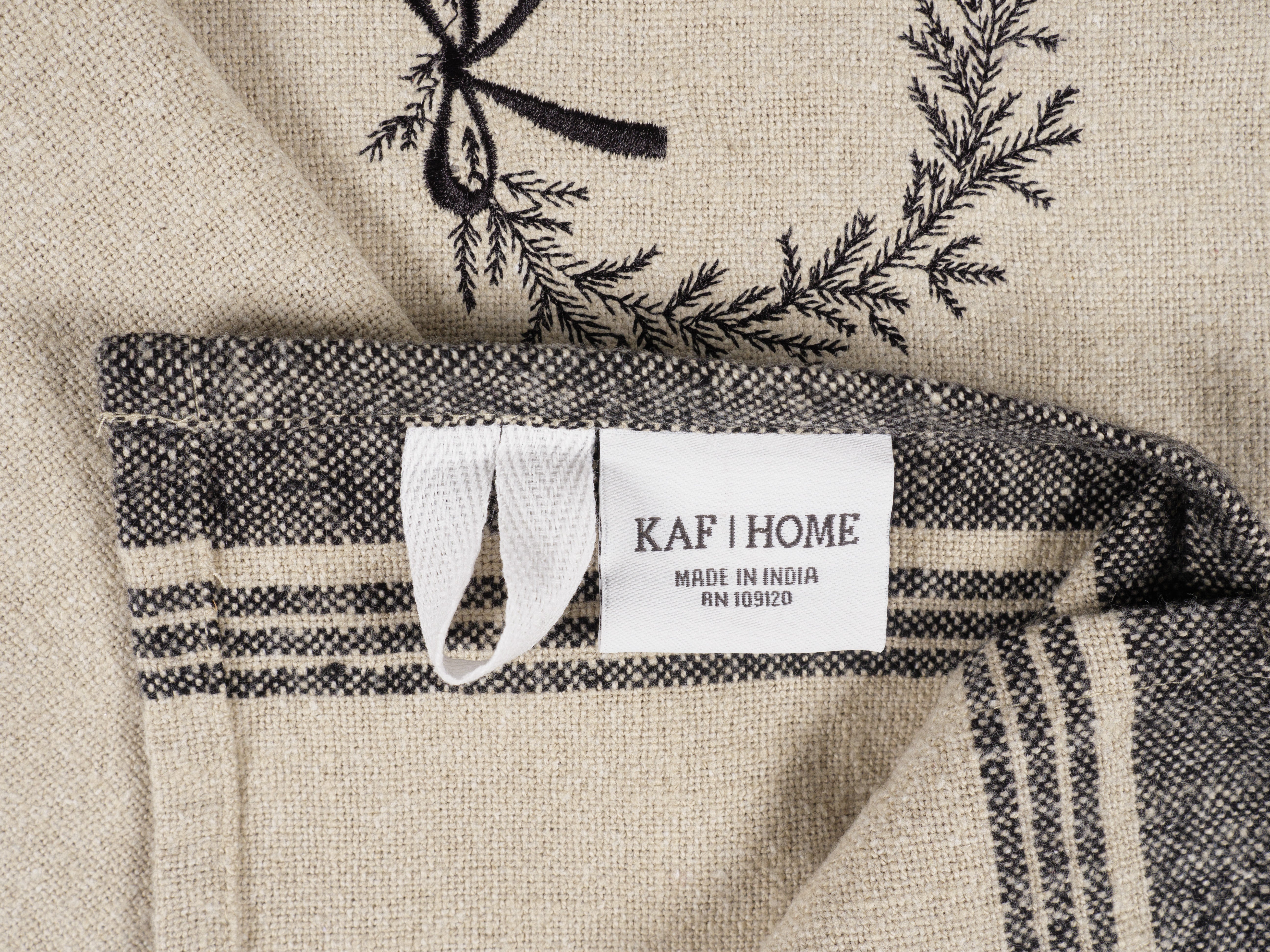 KAF Home Natural Embroidered Kitchen Towel