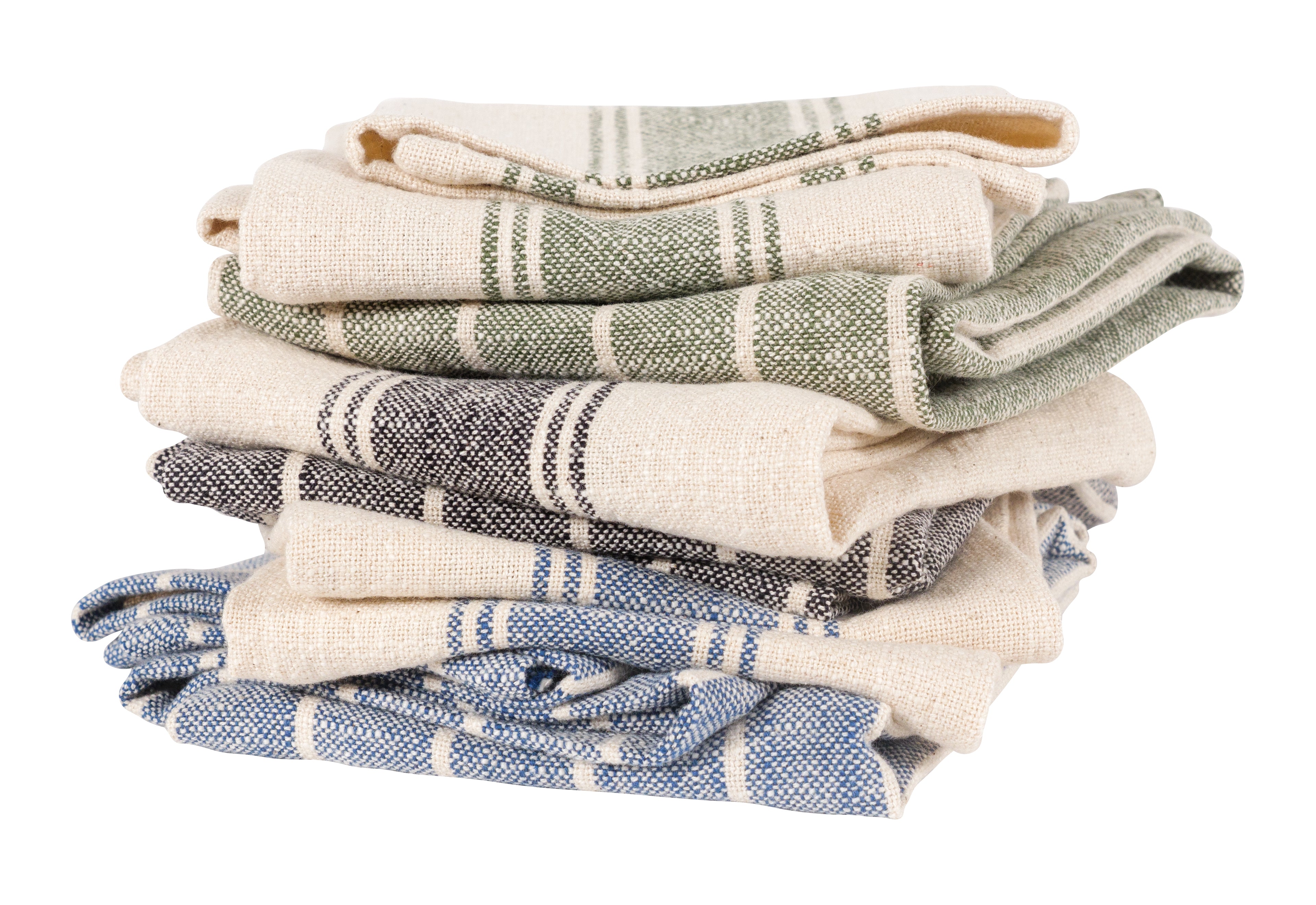 KAF Home Classic Farmhouse Stripe Kitchen Towels | Set of 12, 15 inch x 25 inch, 100% Pure Cotton Dish Towels | Perfect Bar Towel Dish Cloths for