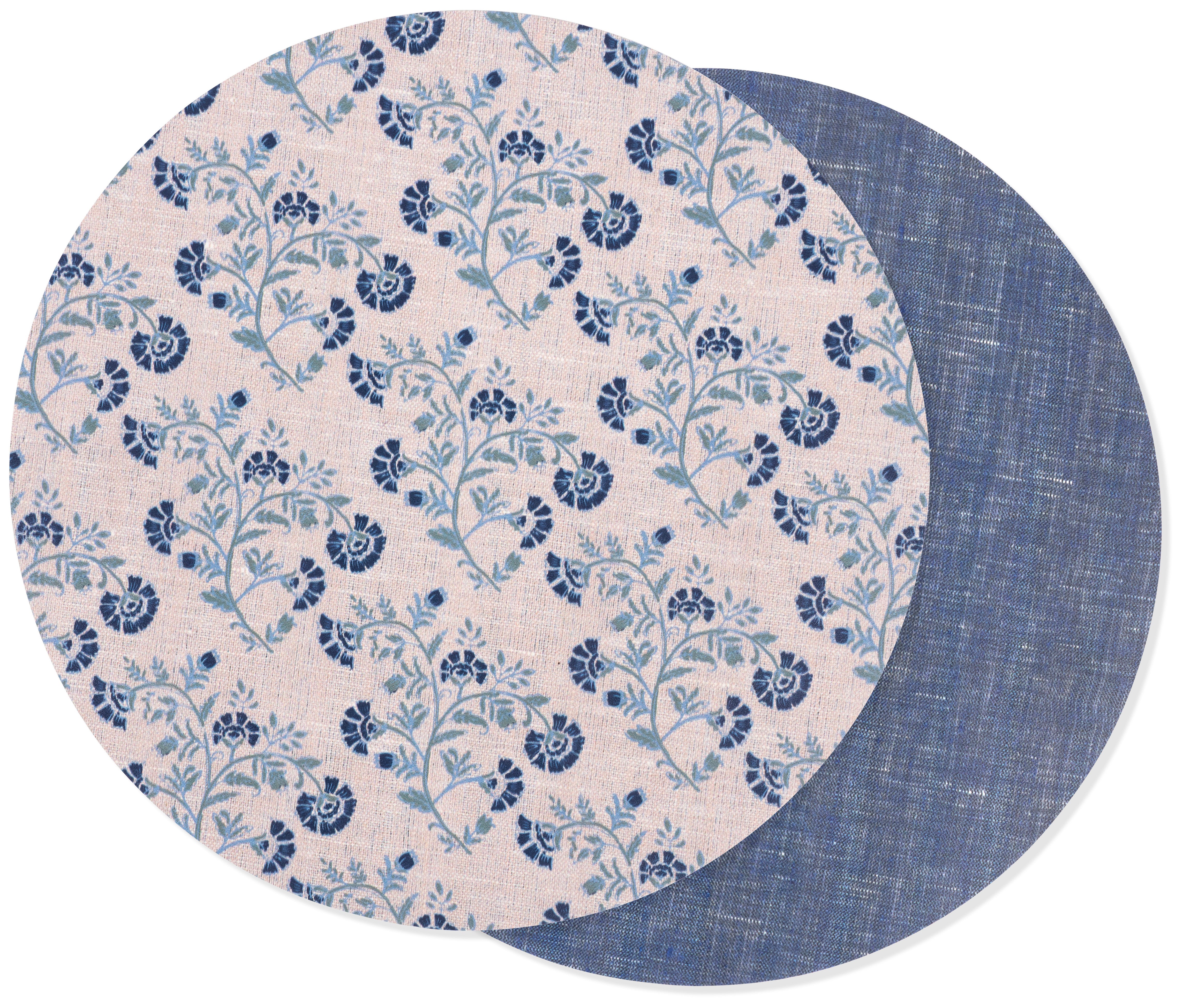 KAF Home Riviera Reversible Floral Vinyl Placemats - 14