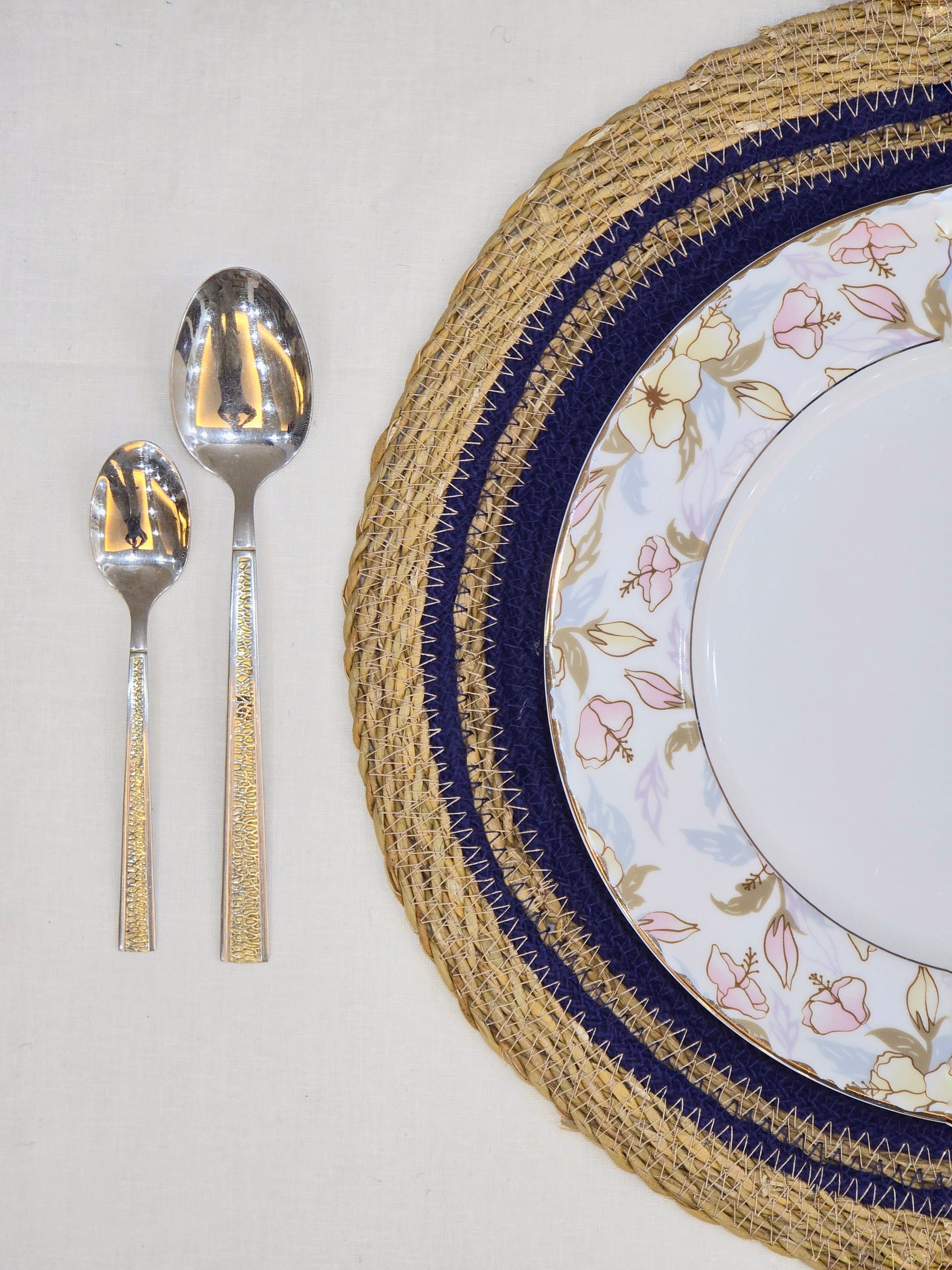 KAF Home Round Seagrass Circle Border Placemat - 14