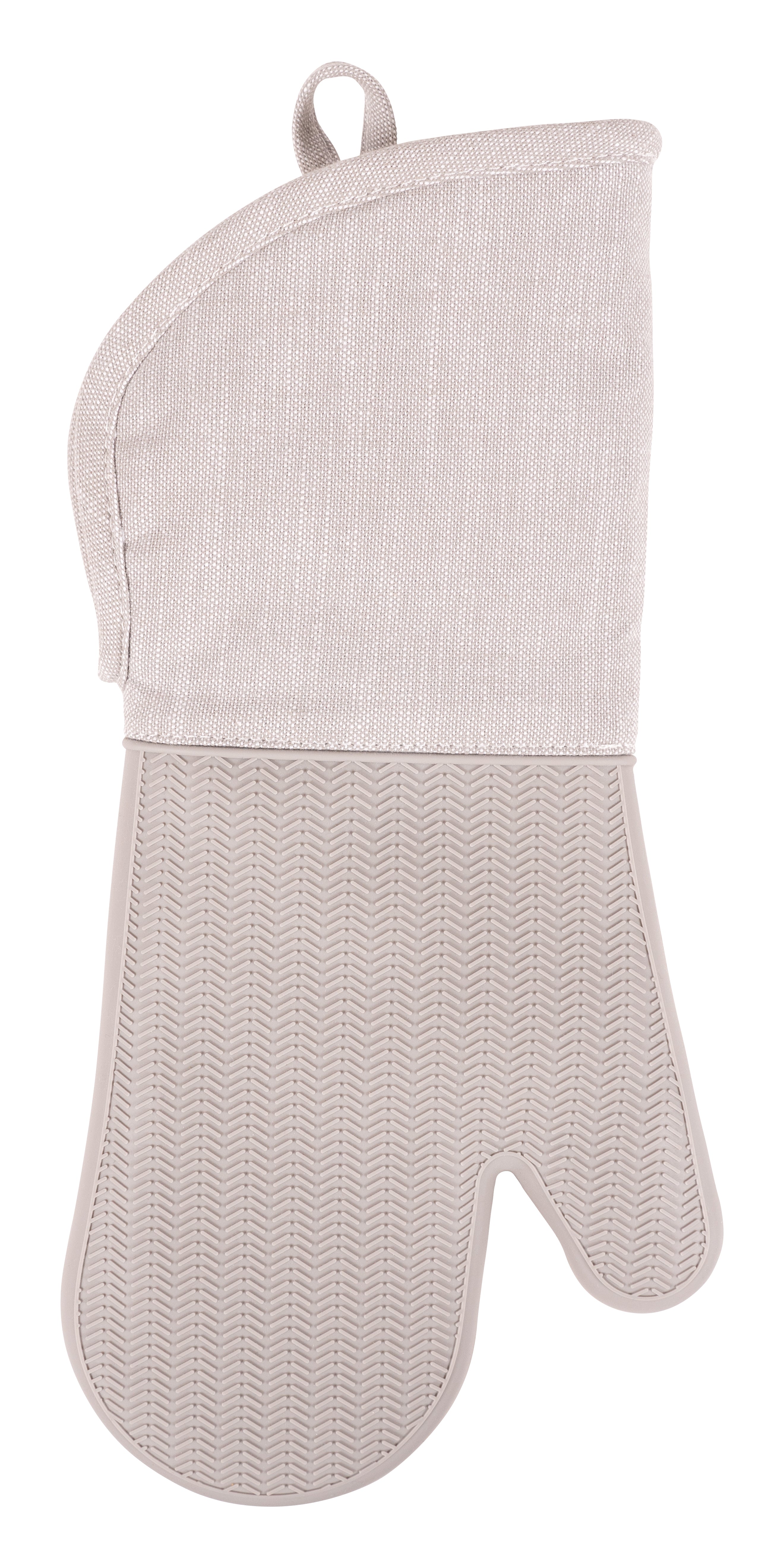 KAF Home Strada Silicone Oven Mitt With Chambray Sleeve, 15