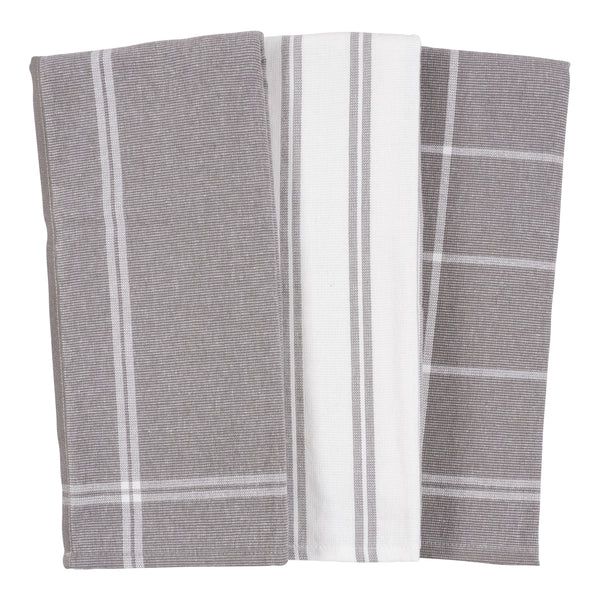 KAF Home Classic Farmhouse Stripe Kitchen Towels | Set of 12, 15 inch x 25 inch, 100% Pure Cotton Dish Towels | Perfect Bar Towel Dish Cloths for