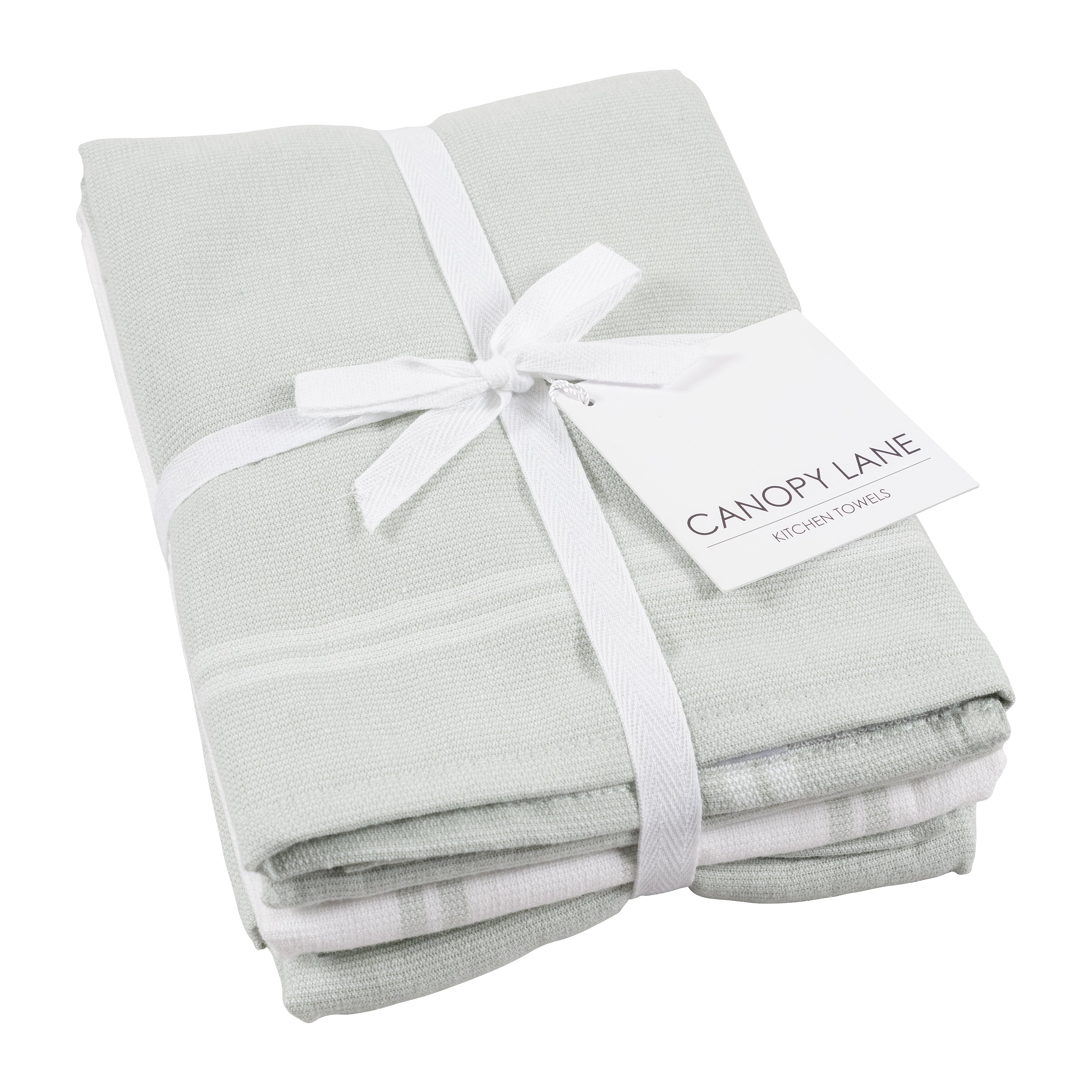 Lane Linen Kitchen Towels Set - 100% Pure Cotton Dish Towels for Kitchen, Super Absorbent Kitchen Hand Towel, Grey Tea Towels, Soft & Durable Dish