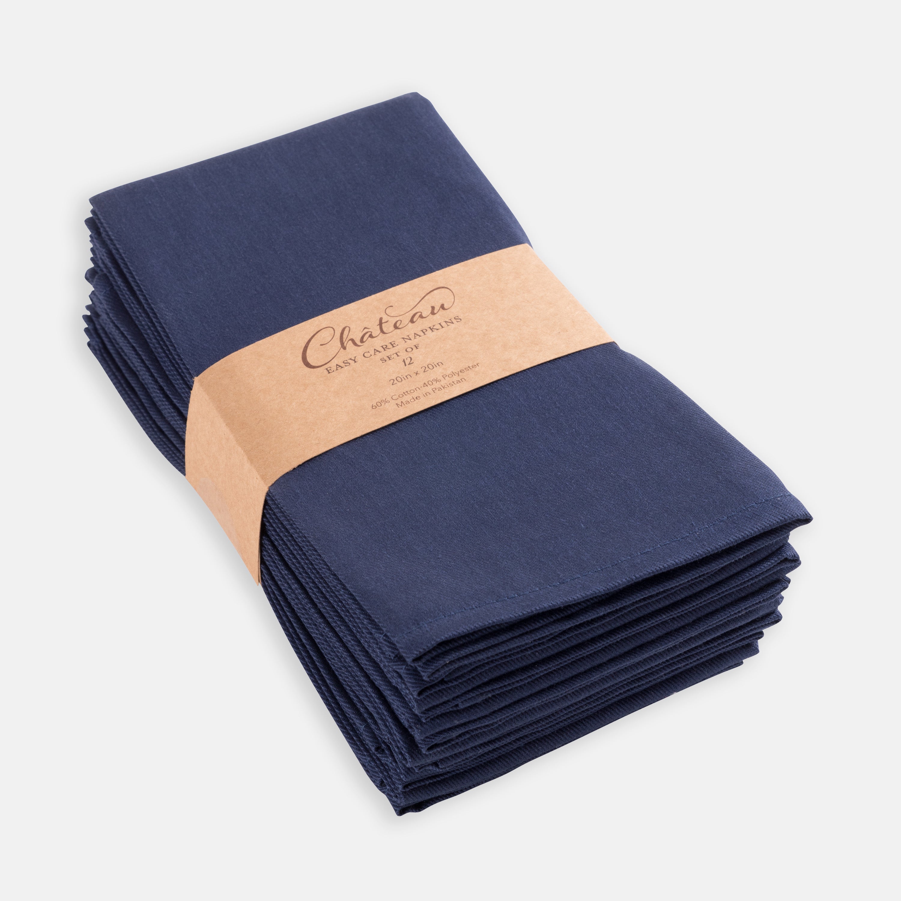 Cloth Napkins Set of 12 Cotton Dinner Napkins 12 X 12 inches Cloth Napkin  100% Cotton Comfortable Dinner Napkins - Light Blue Solid Napkins