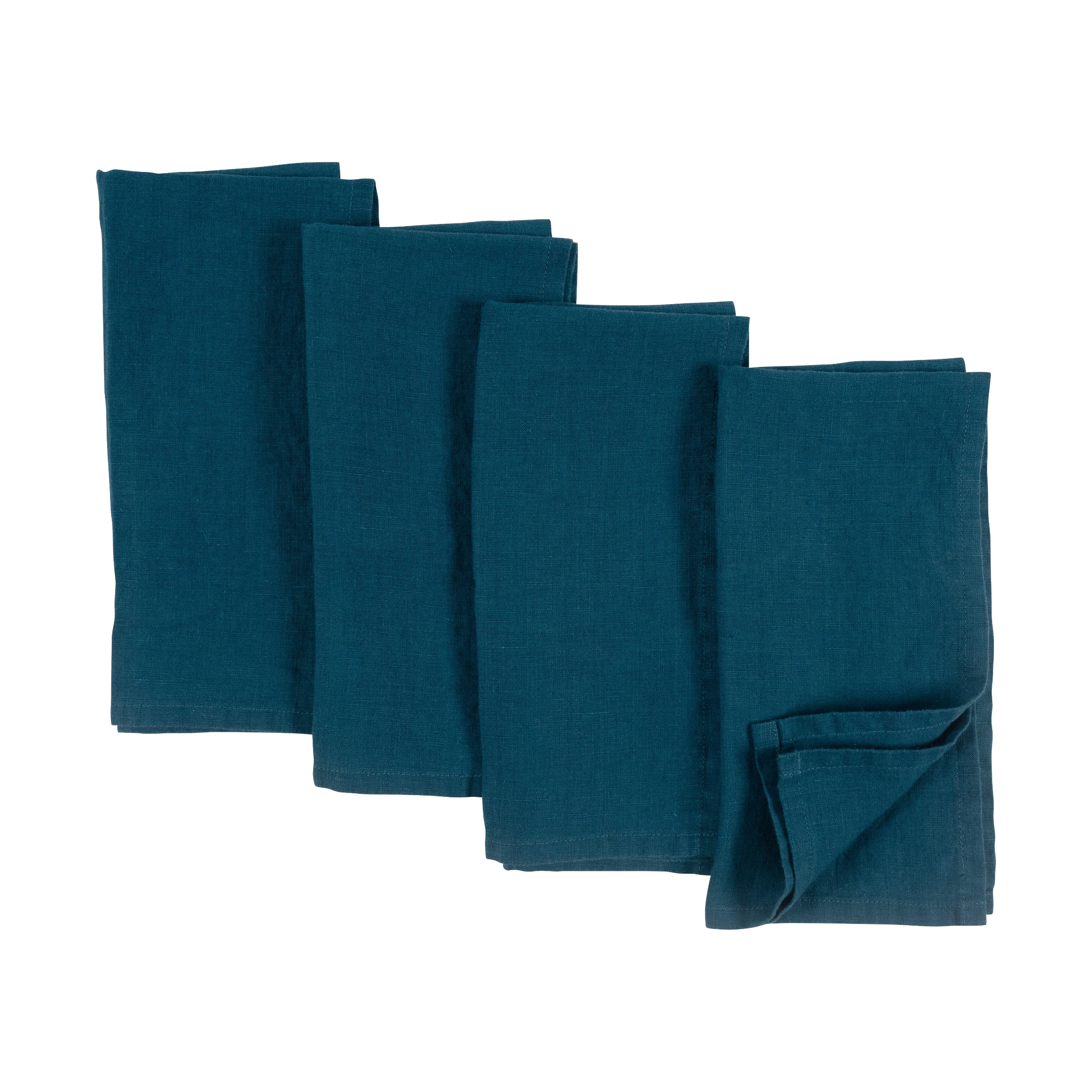 KAF Home Feast Cotton Dinner Napkins, Set of 12 Blue