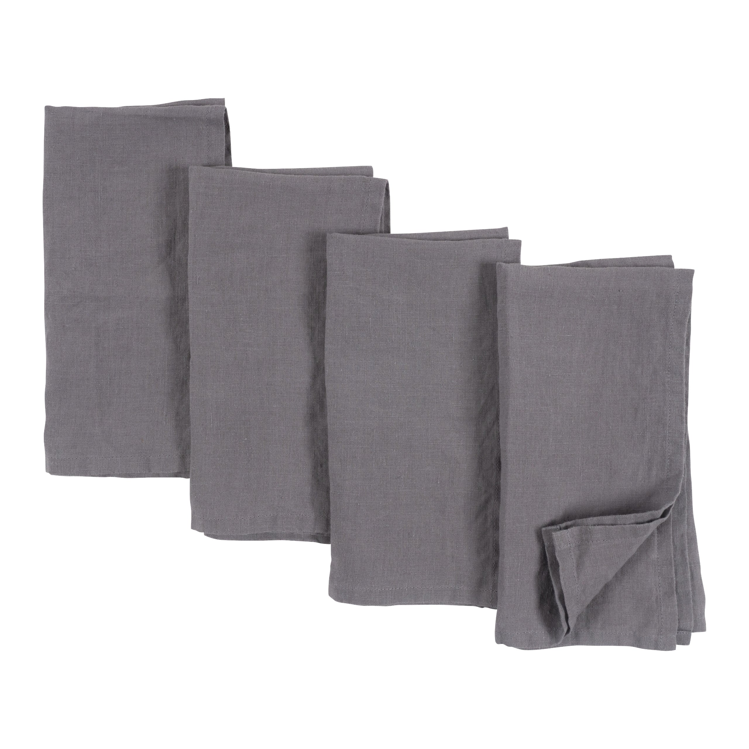 Solid Linen Potholder & Oven Mitt Set - Pearl Gray