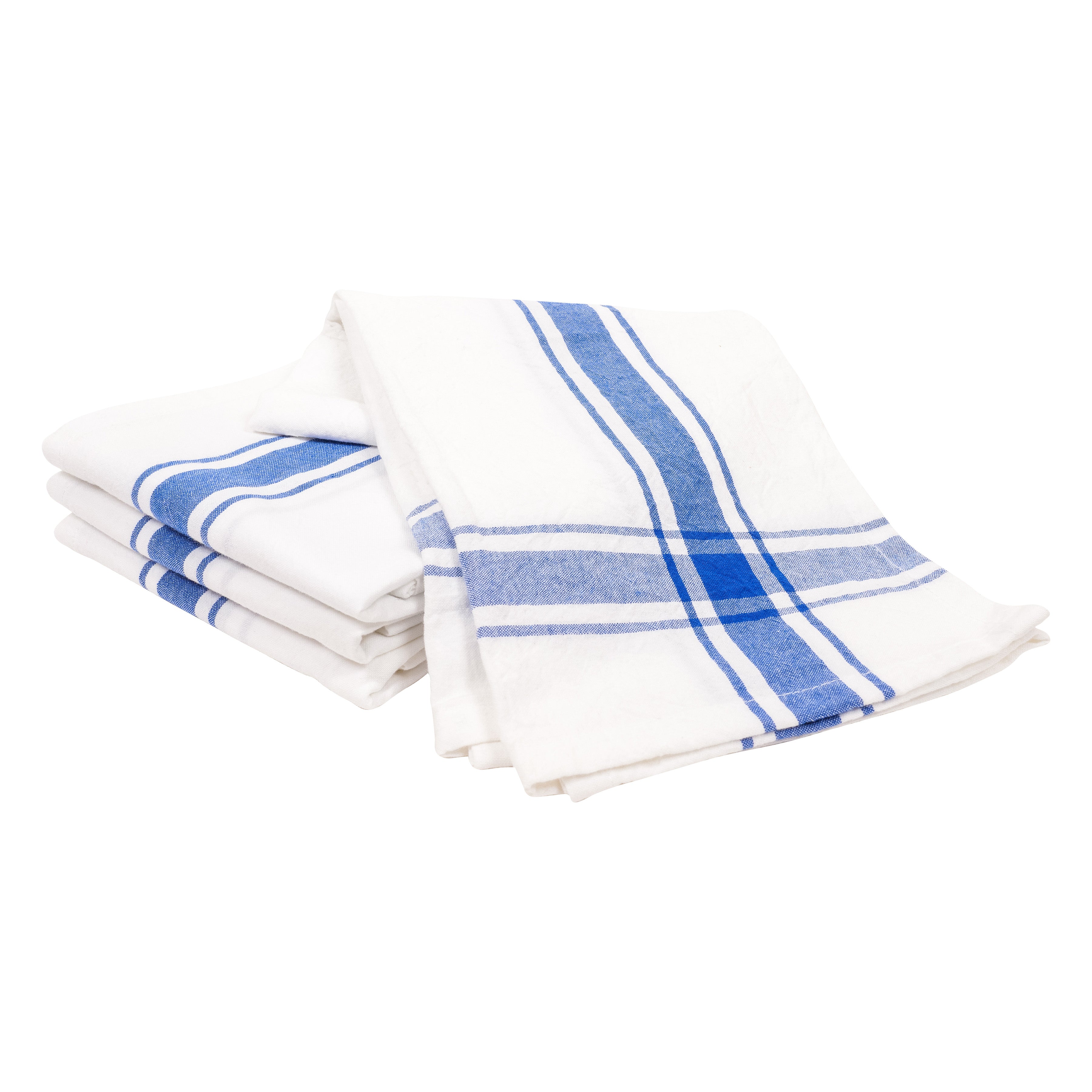 Kitchen Towels Set 4 Striped Dish Towels Absorbent Cotton Tea