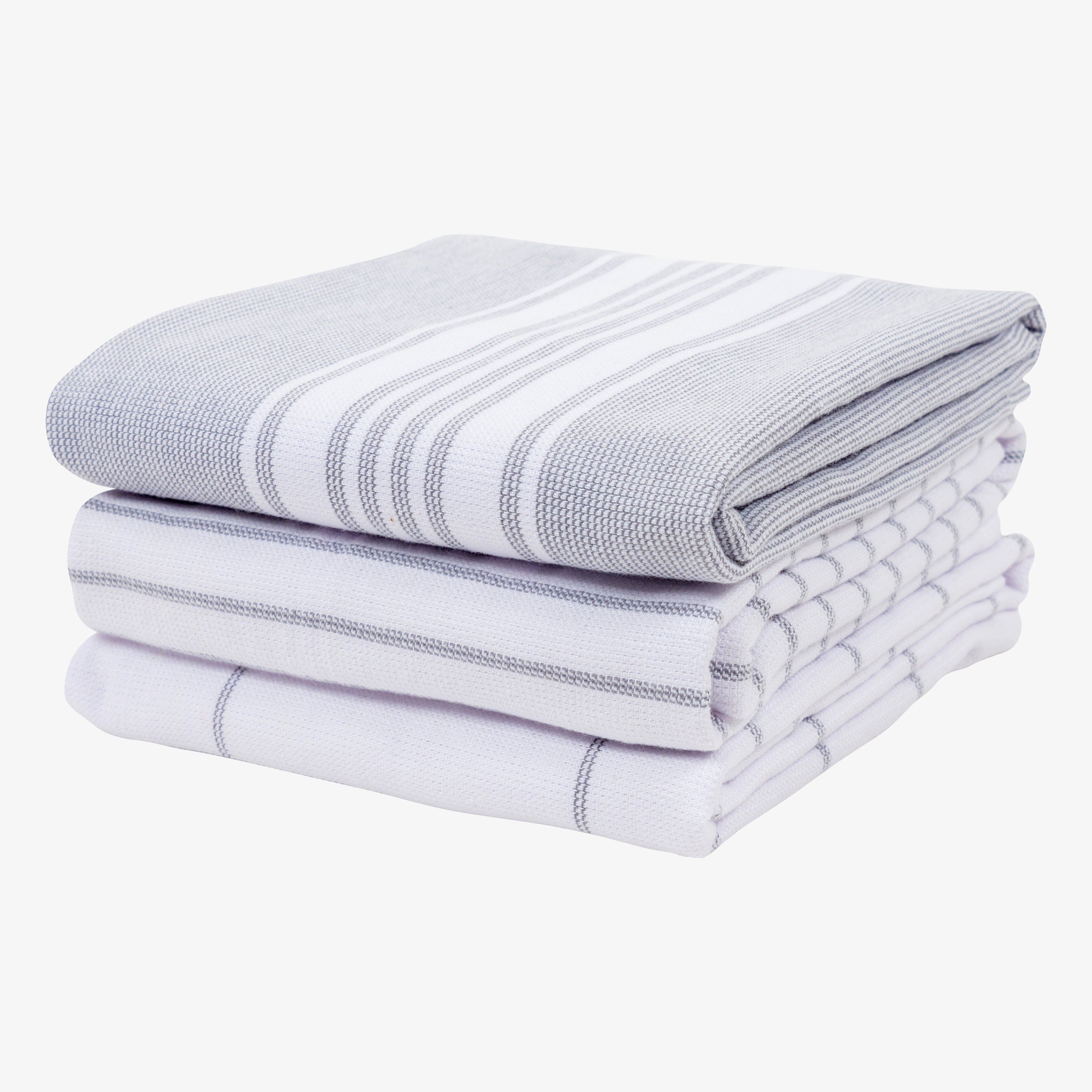 Tag Classic Terry Dishtowel Set of 2 Gray - Grey