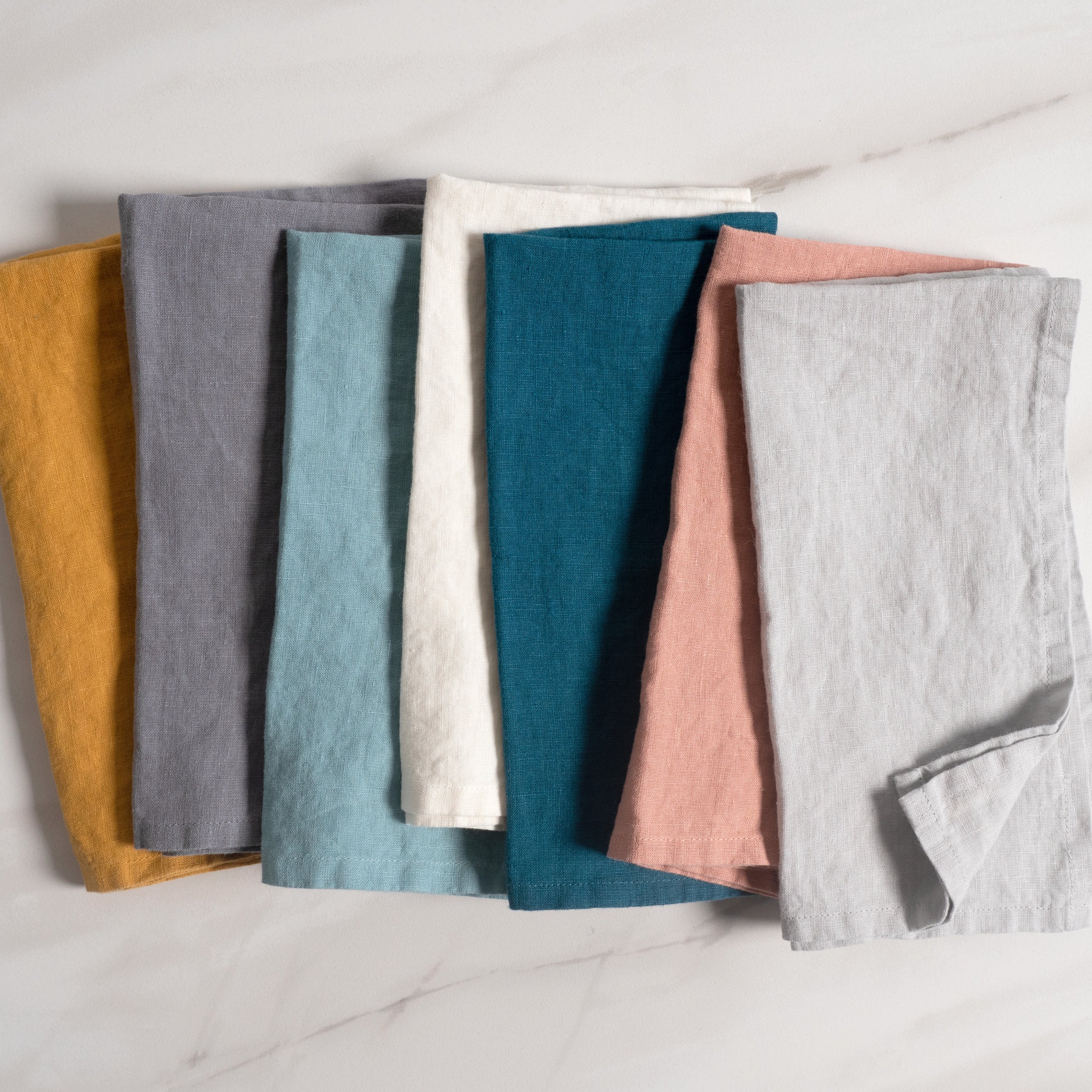 Washed Linen Napkins. Natural Linen Kitchen Dining Napkin 