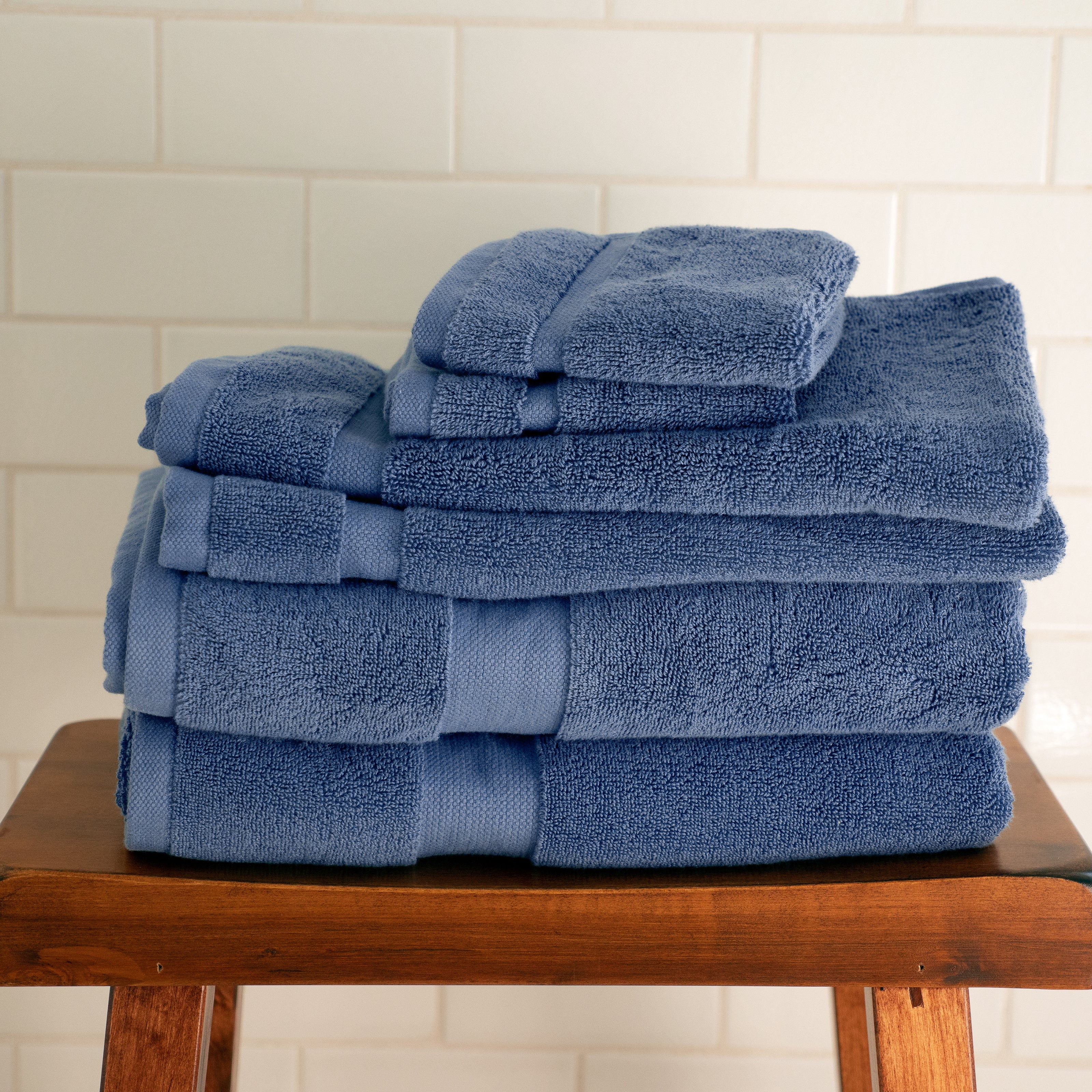 Under The Canopy Textured Organic Towel - Deep Teal Deep Teal / Hand Towel