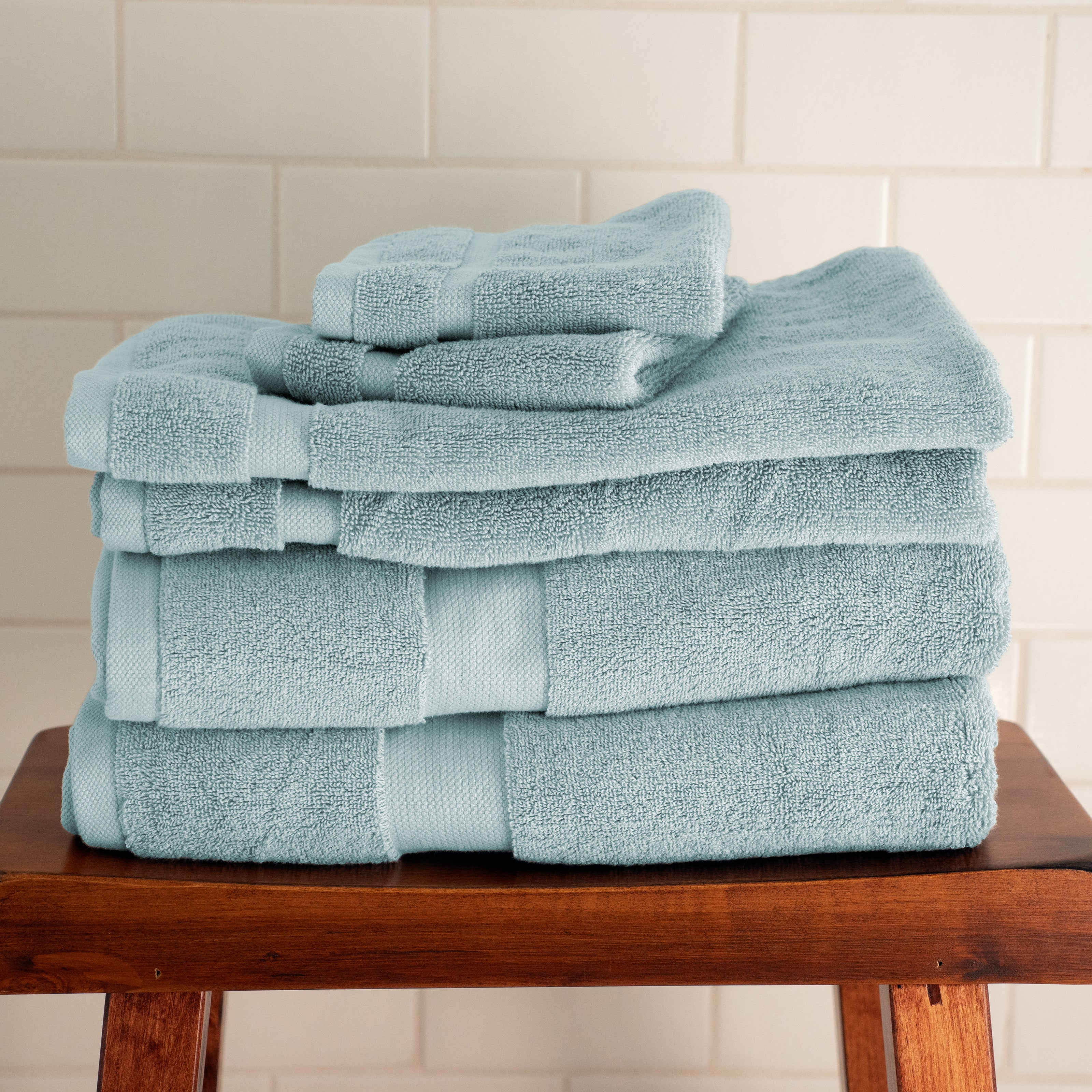 LANE LINEN Kitchen Towels Set - 100% Pure Cotton Dish Towels for Kitchen,  Super Absorbent Kitchen Hand Towel, Blue Tea Towels, Soft & Durable Dish