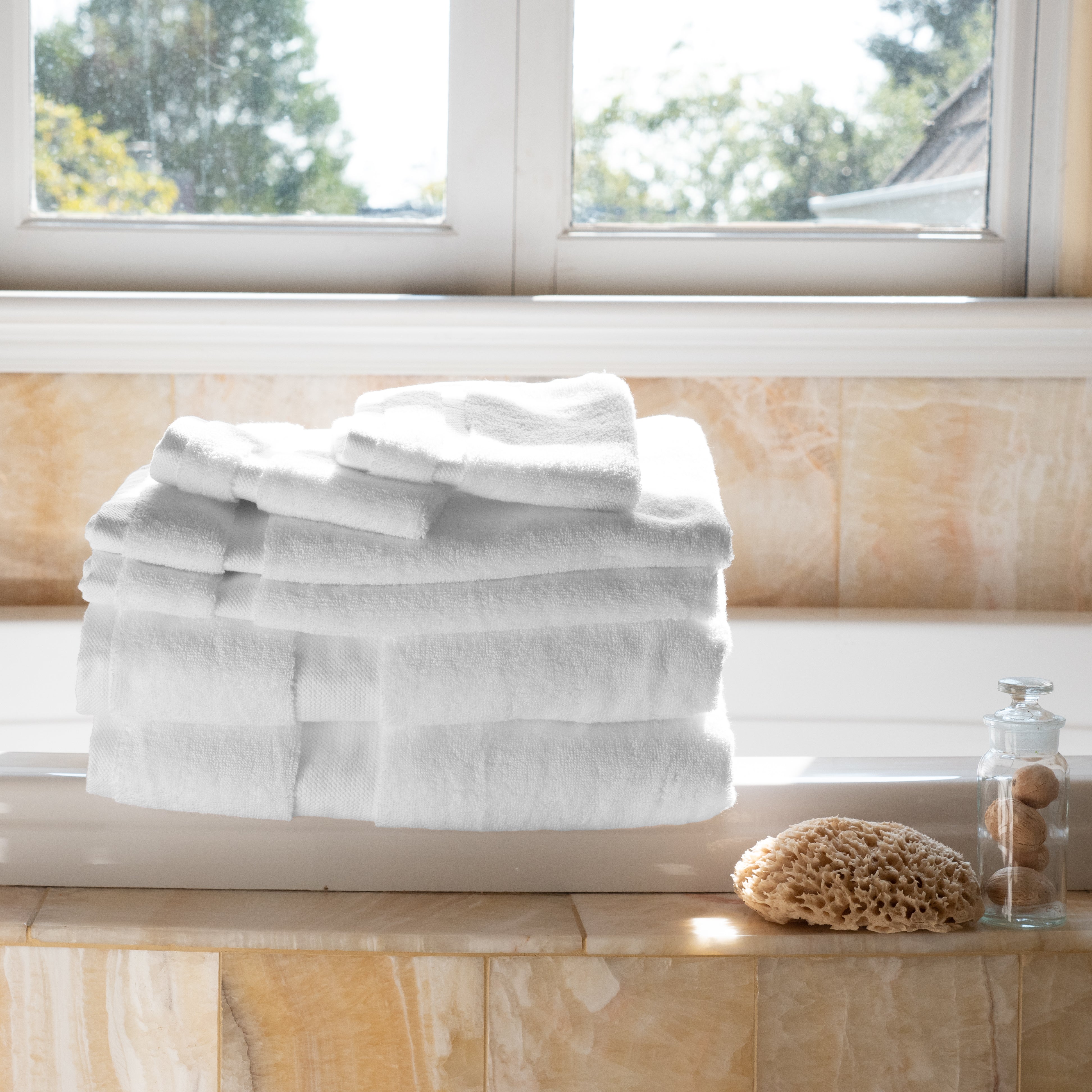 Lane Linen 10-Piece 100% Cotton Bath Towels for Bathroom Set