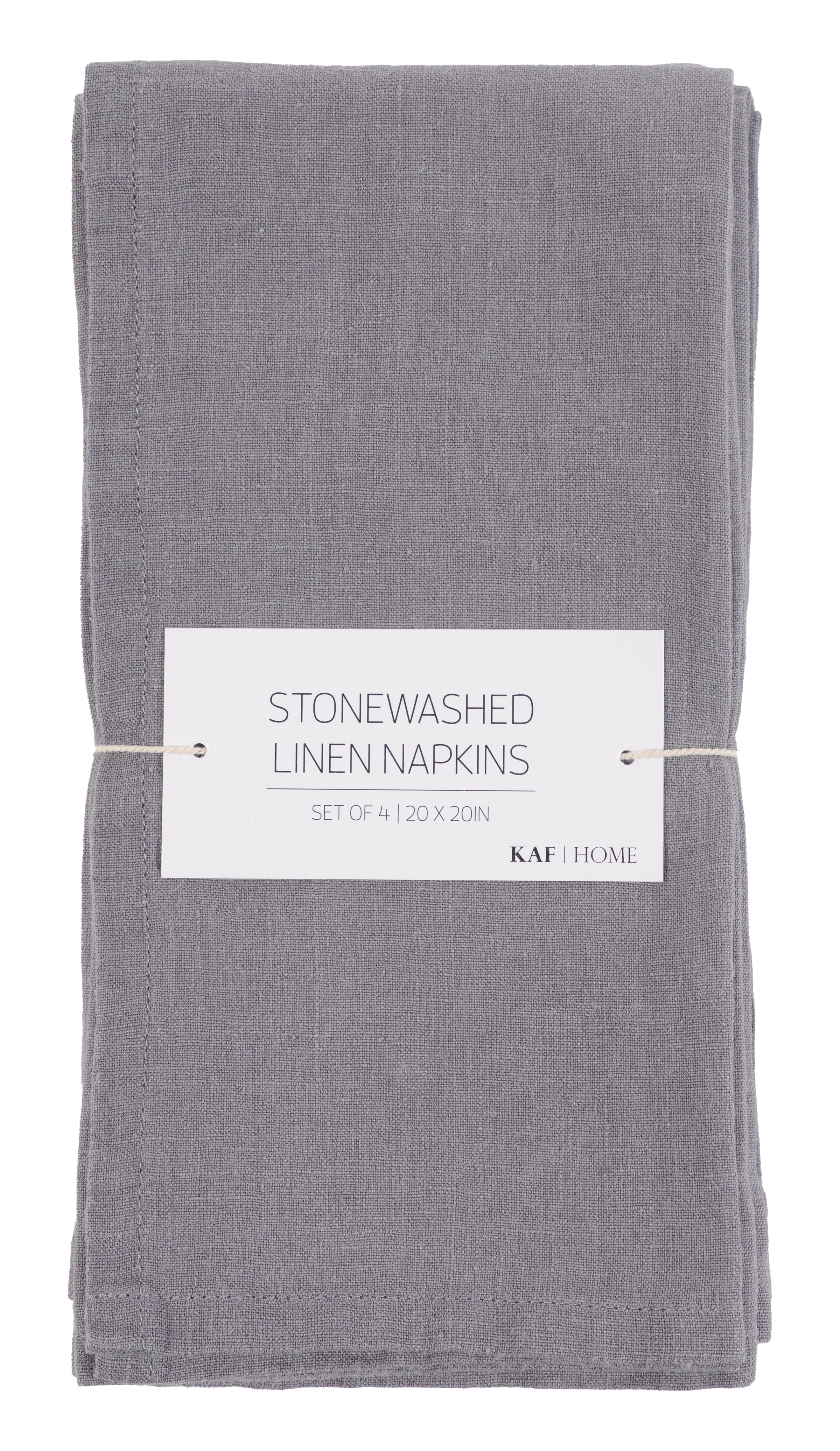 KAF Home Feast Cotton Dinner Napkins, Set of 12 Grey, Gray