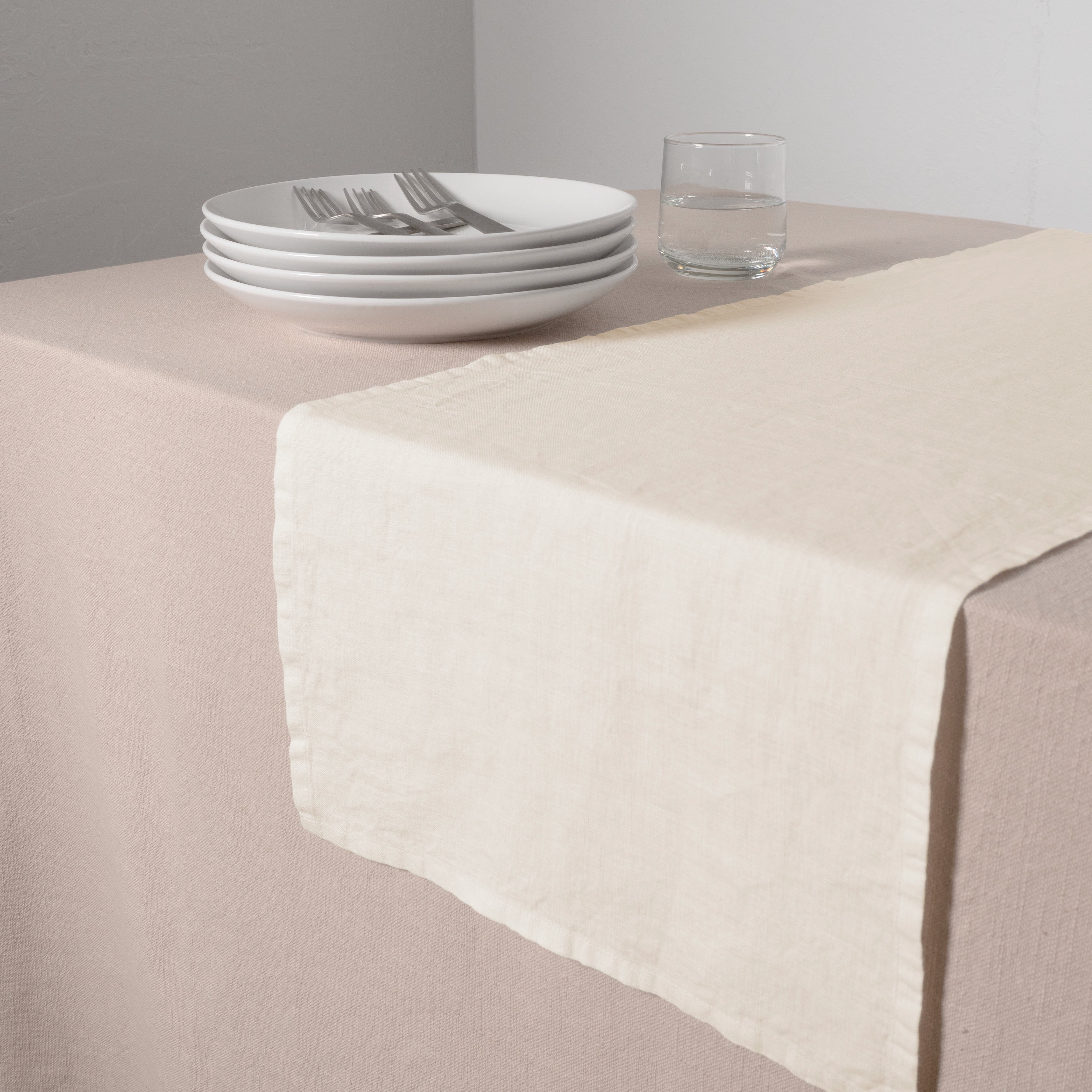 100% Stone Washed Linen Table Runner