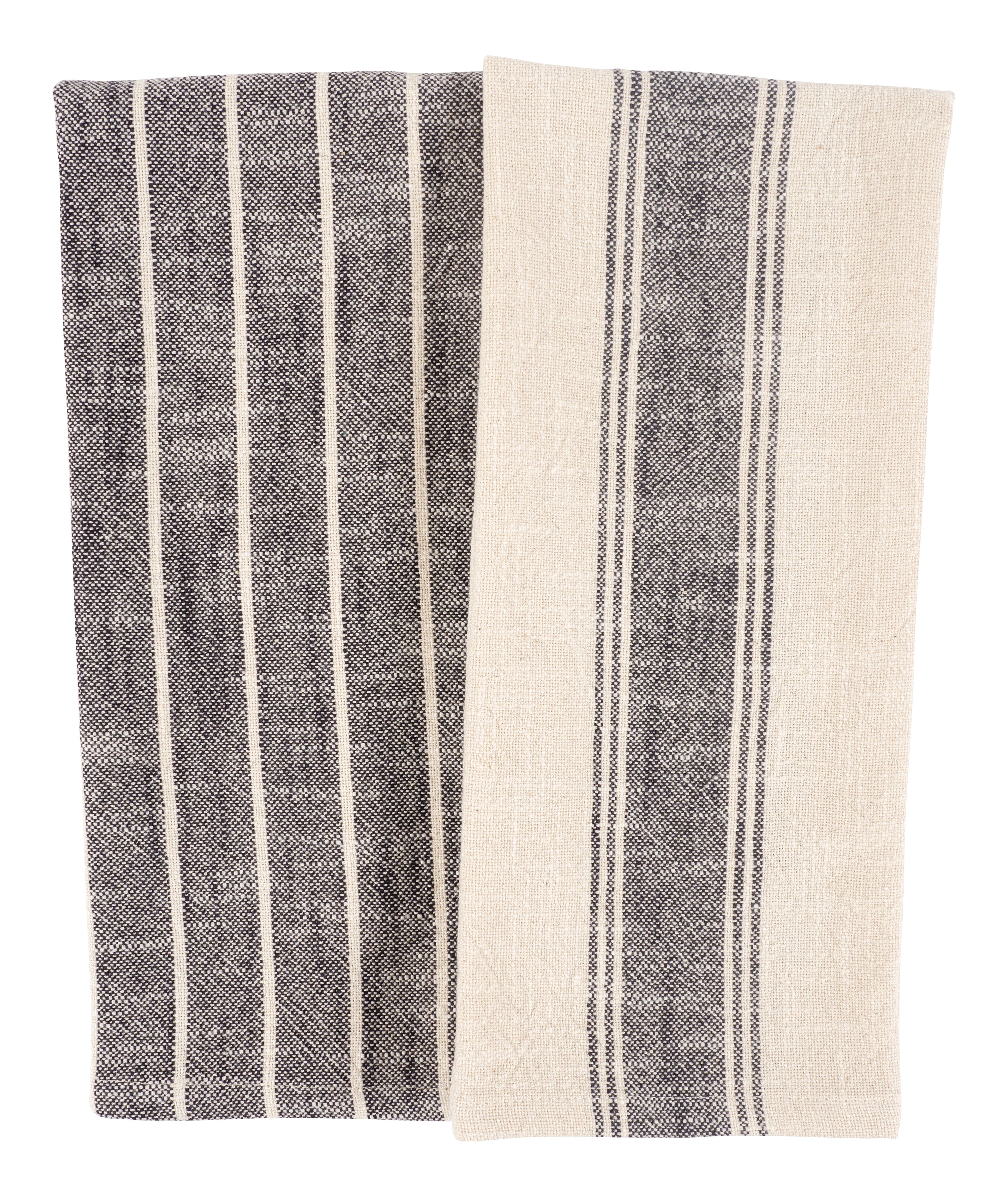 KAF Home Classic Farmhouse Stripe Kitchen Towels, Set of 12, 15″ x 25″,  100% Pure Cotton Dish Towels