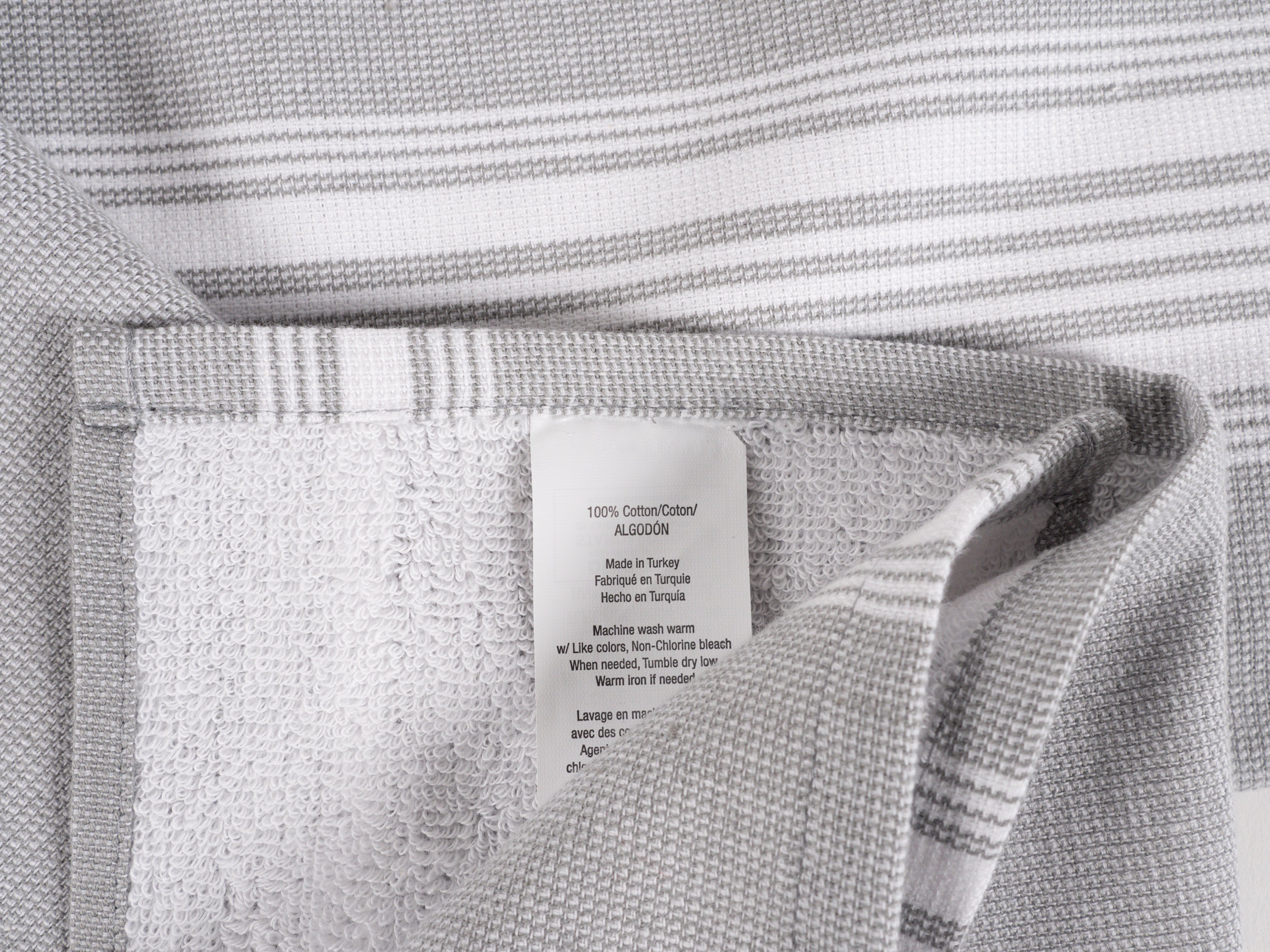 KAF Home Centerband Oversized Kitchen Towel, 100% Cotton - Black
